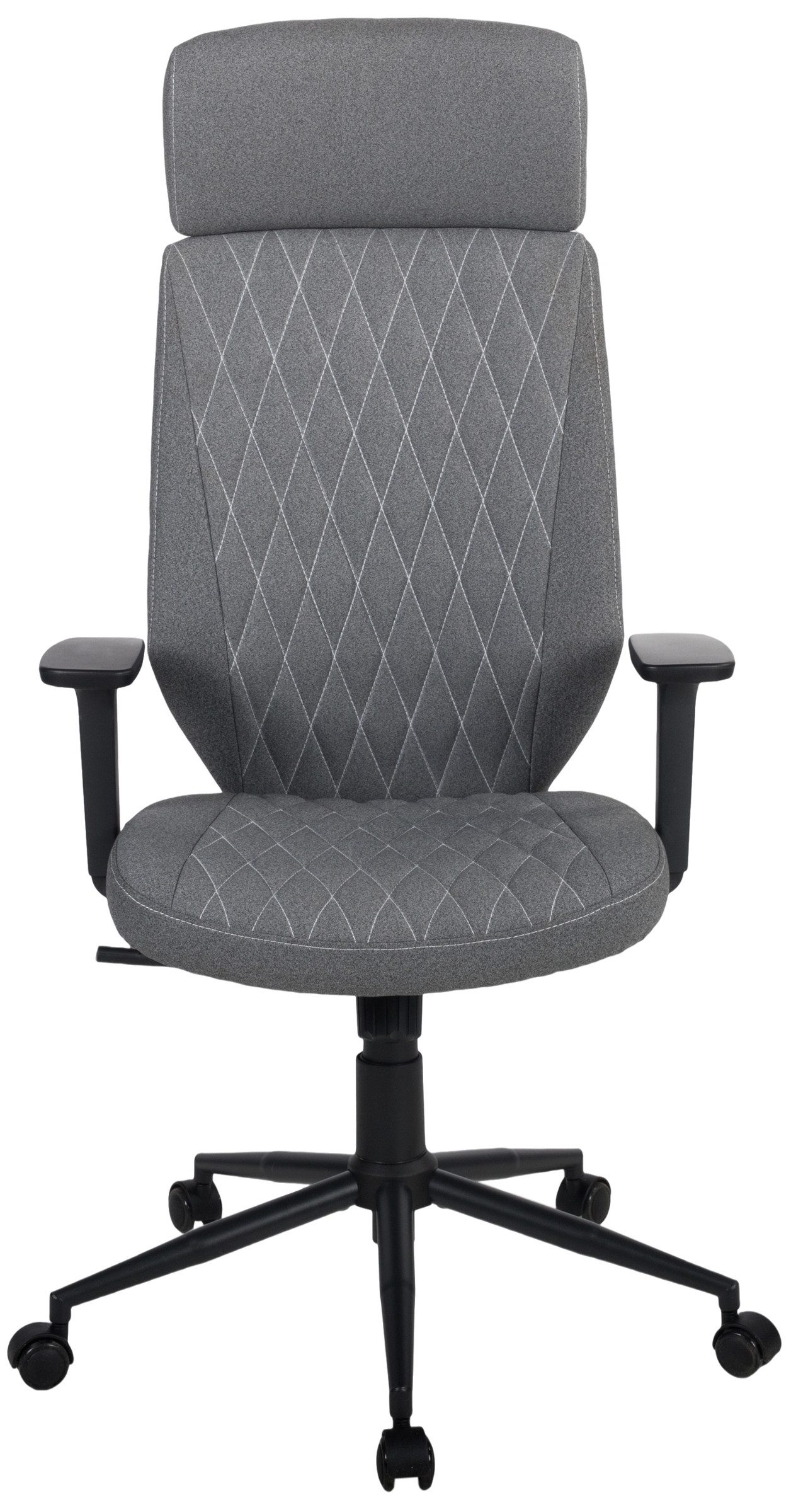 Duo Collection Chefsessel Wanja, ergonomisch, Ziernähte, dunkelgrau, Filzstoff - 66x120x66cm (BxHxT)