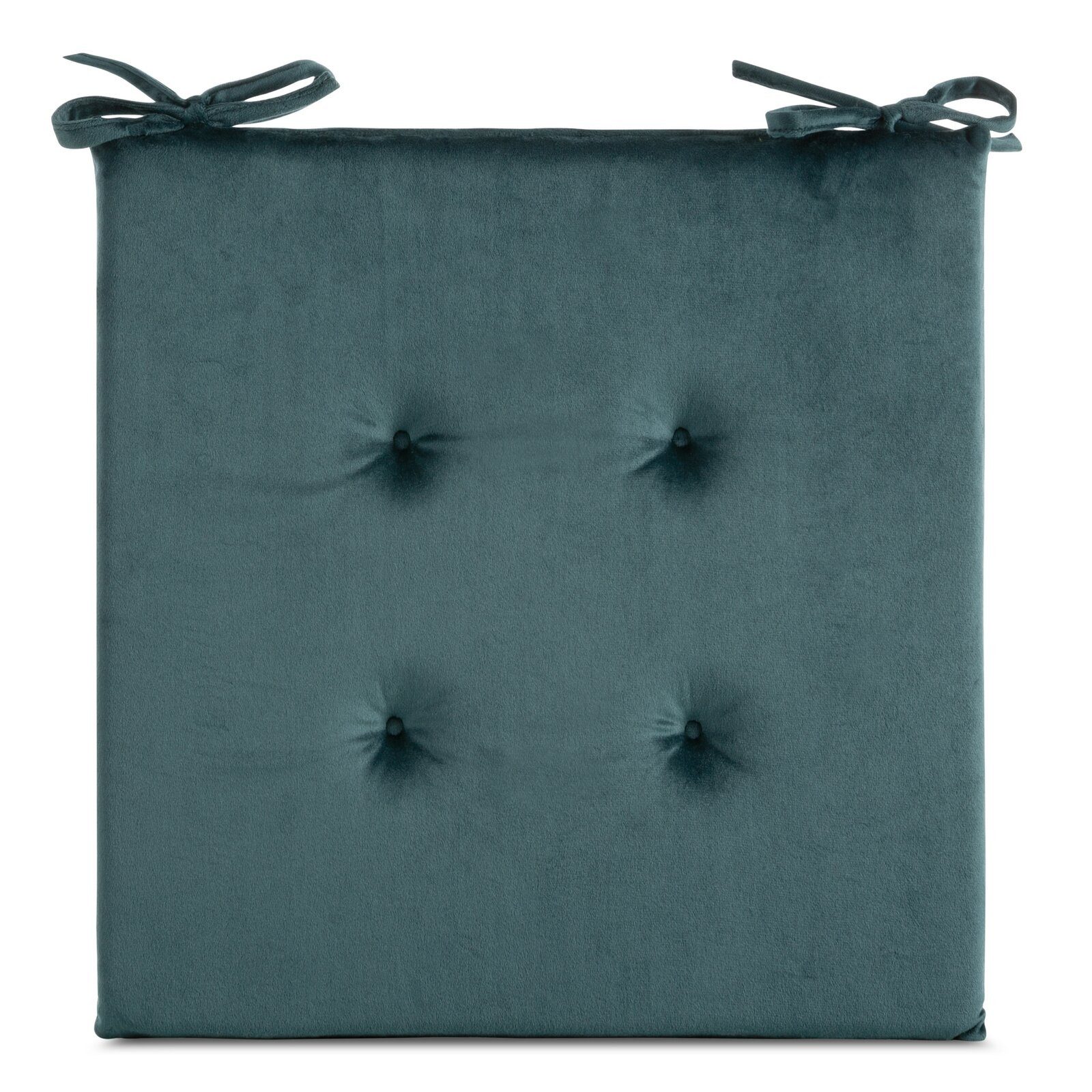 Stuhlkissen Sitzkissen aus Velvet Gesteppte 4 Punkte Einfarbig 40x40 cm