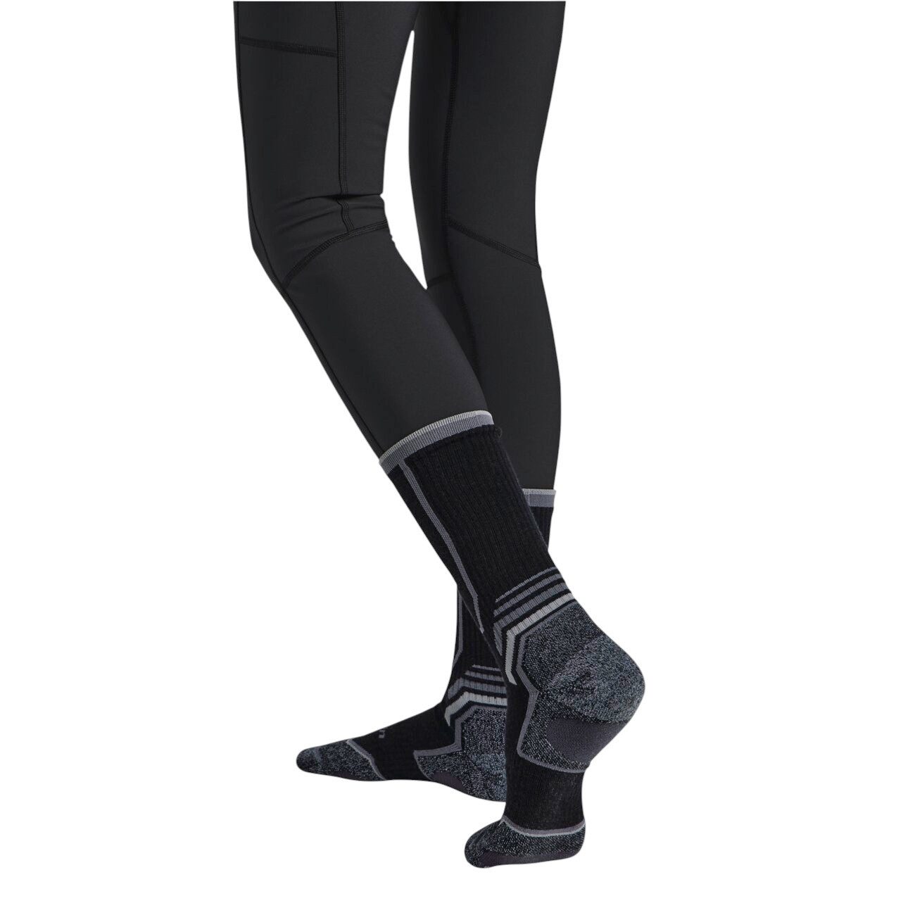 Jack Wolfskin Wandersocken Trek Merino CL Crew (Merinowolle-Mischung, atmungsaktiv) schwarz