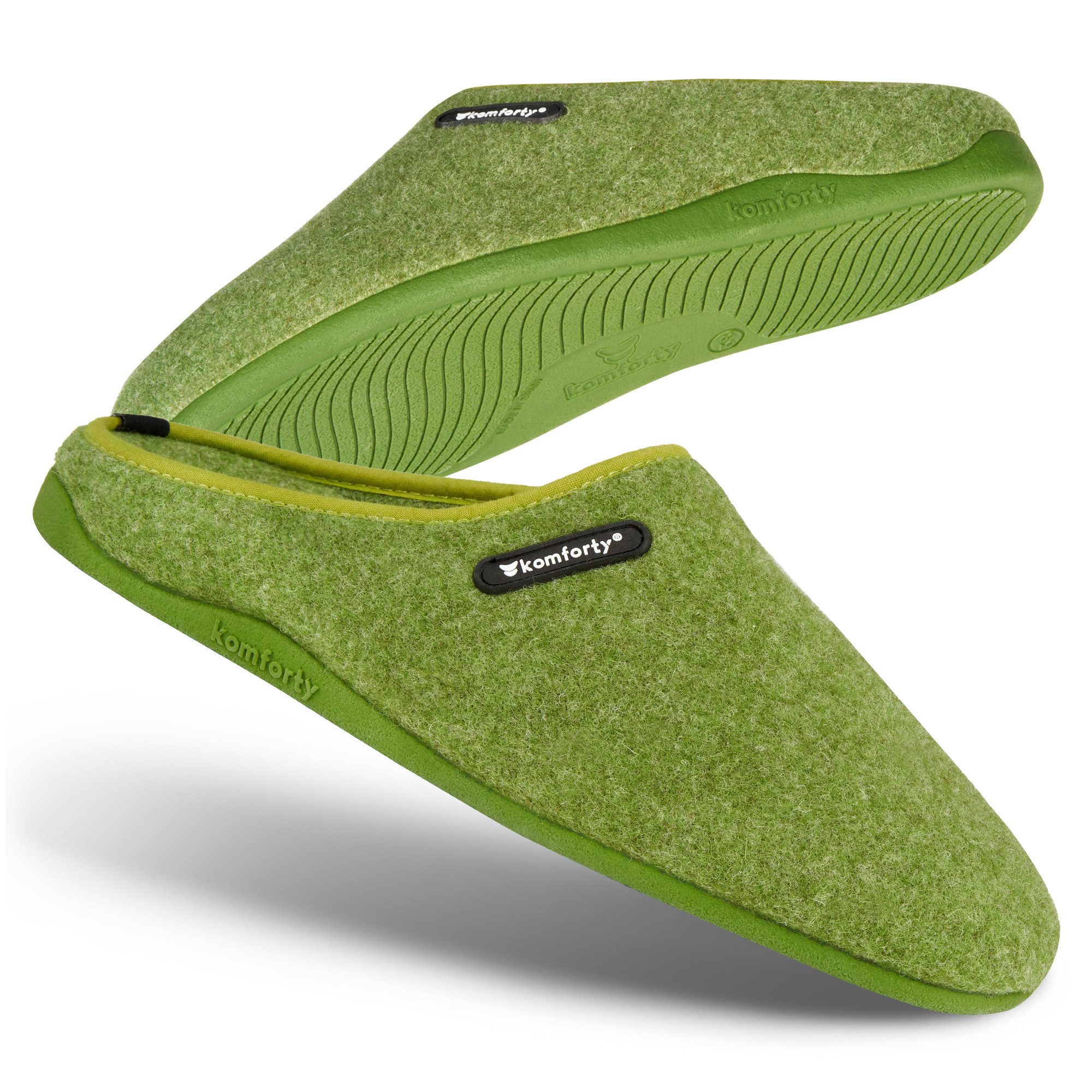 Komforty Komforty Hausschuhe Damen Herren für drinnen & draußen aus Wolle Hausschuh (Paar, Natürliche Wolle, Natürlicher Kautschuk, Warme Füße, Komforty) Natürliche Wolle, Made in Spain