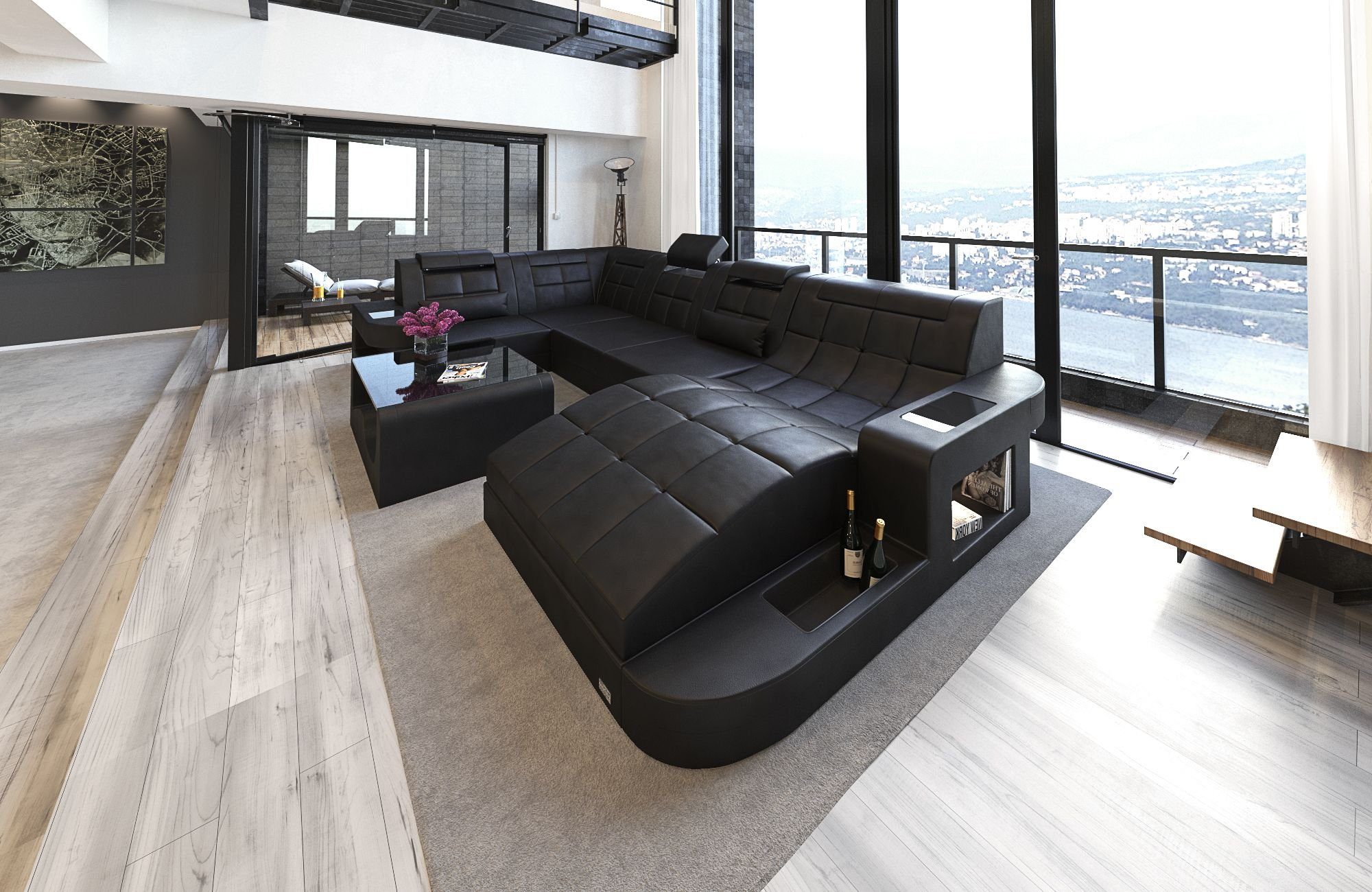 Sofa Dreams Wohnlandschaft Leder Ledercouch Sofa günstig online kaufen
