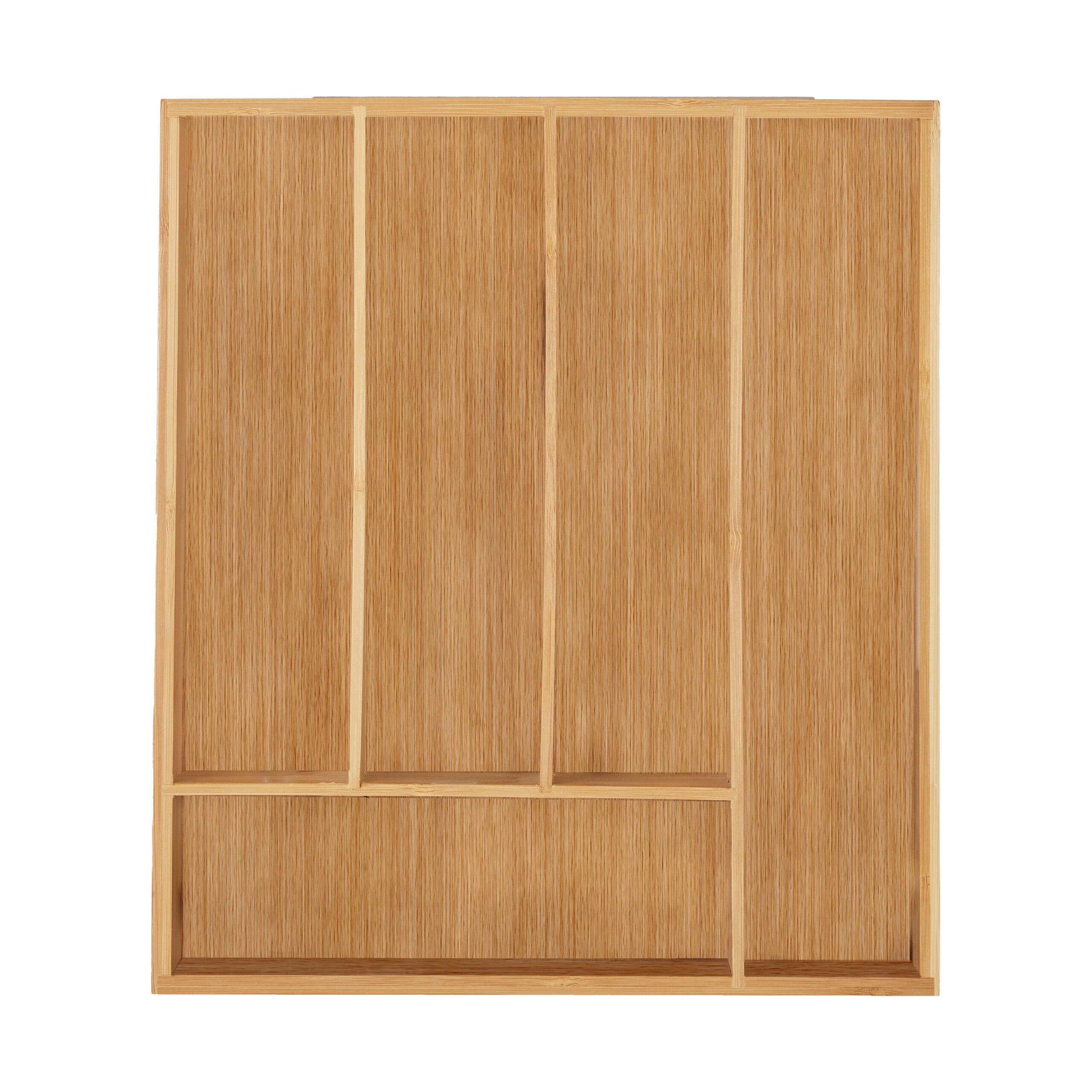 relaxdays Besteckkasten Bambus 5 Fäch günstig online kaufen