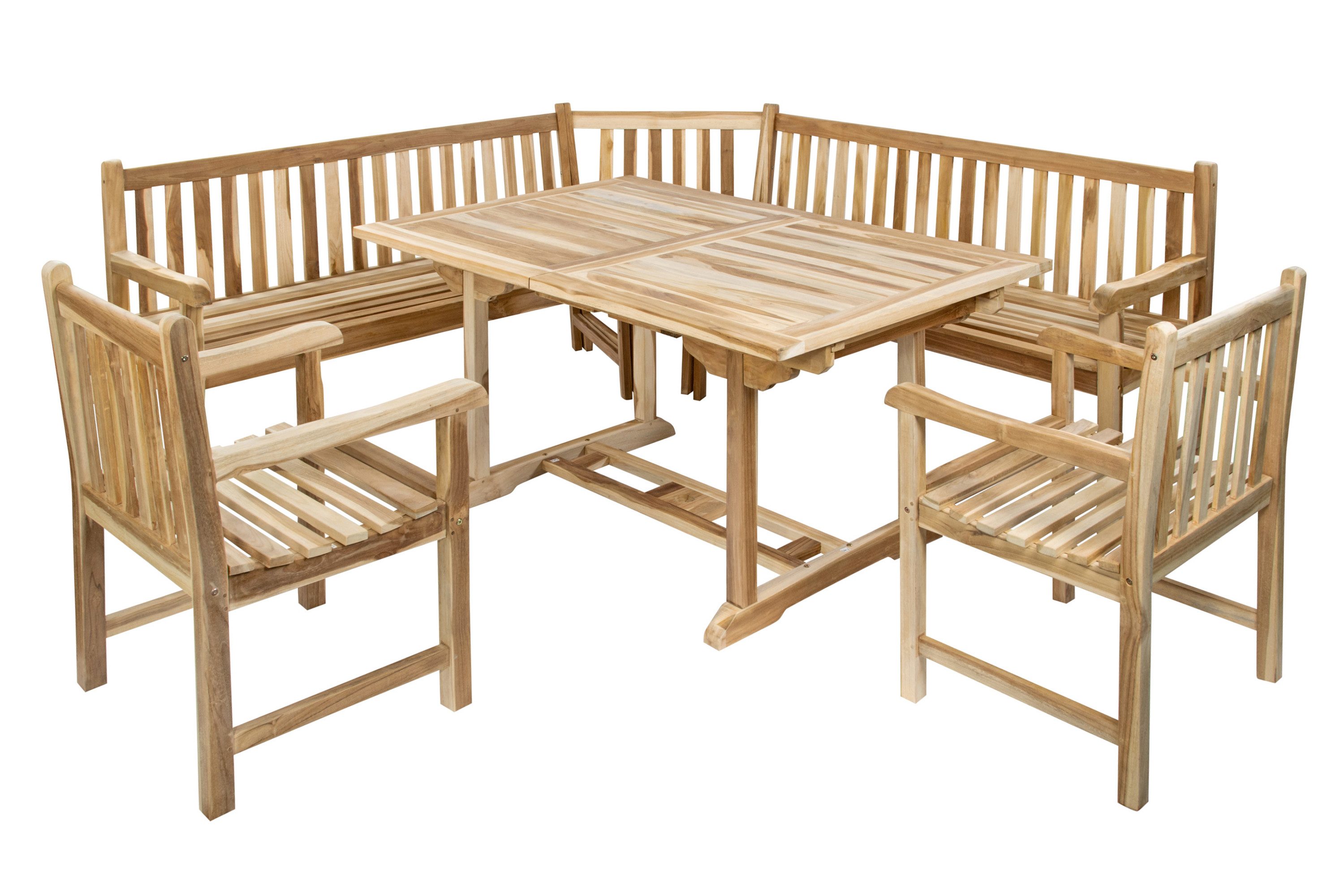 Loreno® Garten-Essgruppe Madera Caracas, robustes Teakholz, günstig online kaufen