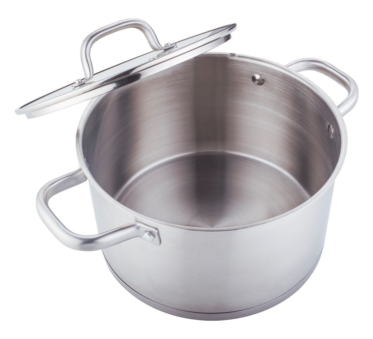 Michelino Bratentopf Bratentopf Ø20/24cm Kochtopf mit Glasdeckel für alle Herdarten