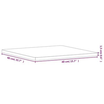 vidaXL Tischplatte Tischplatte 40x40x1,5 cm Quadratisch Massivholz Buche (1 St)