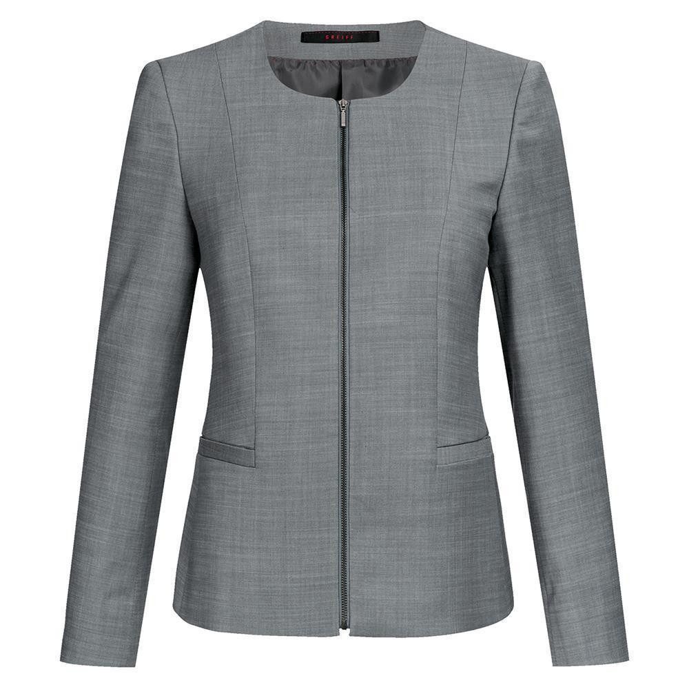 GREIFF Kurzblazer Greiff Modern WITH 37.5® Damen Business-Blazer Hellgrau