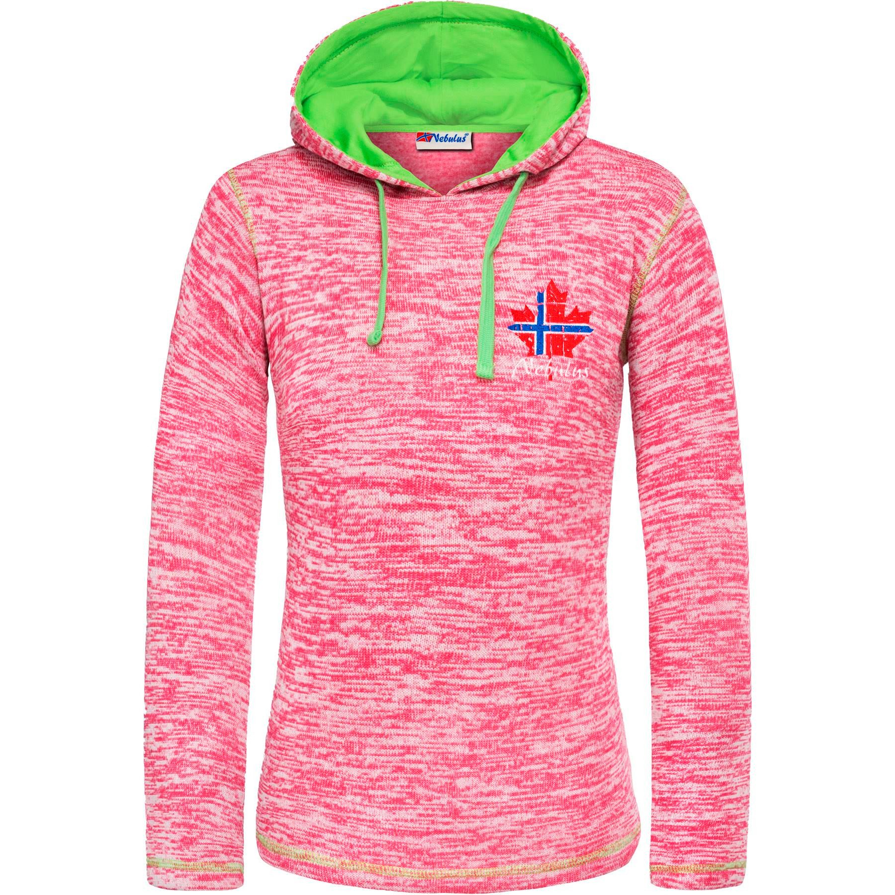 Hoodie JAKE, P5243 - Damen, pink-lime, S/36