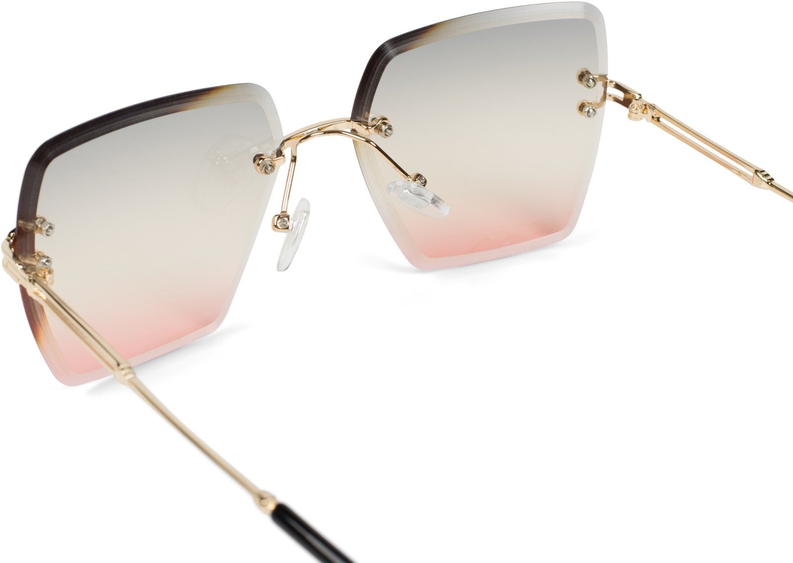 styleBREAKER Sonnenbrille Rahmenlose Rechteckige Sonnenbrille mit Diamant Schliff (1-St)