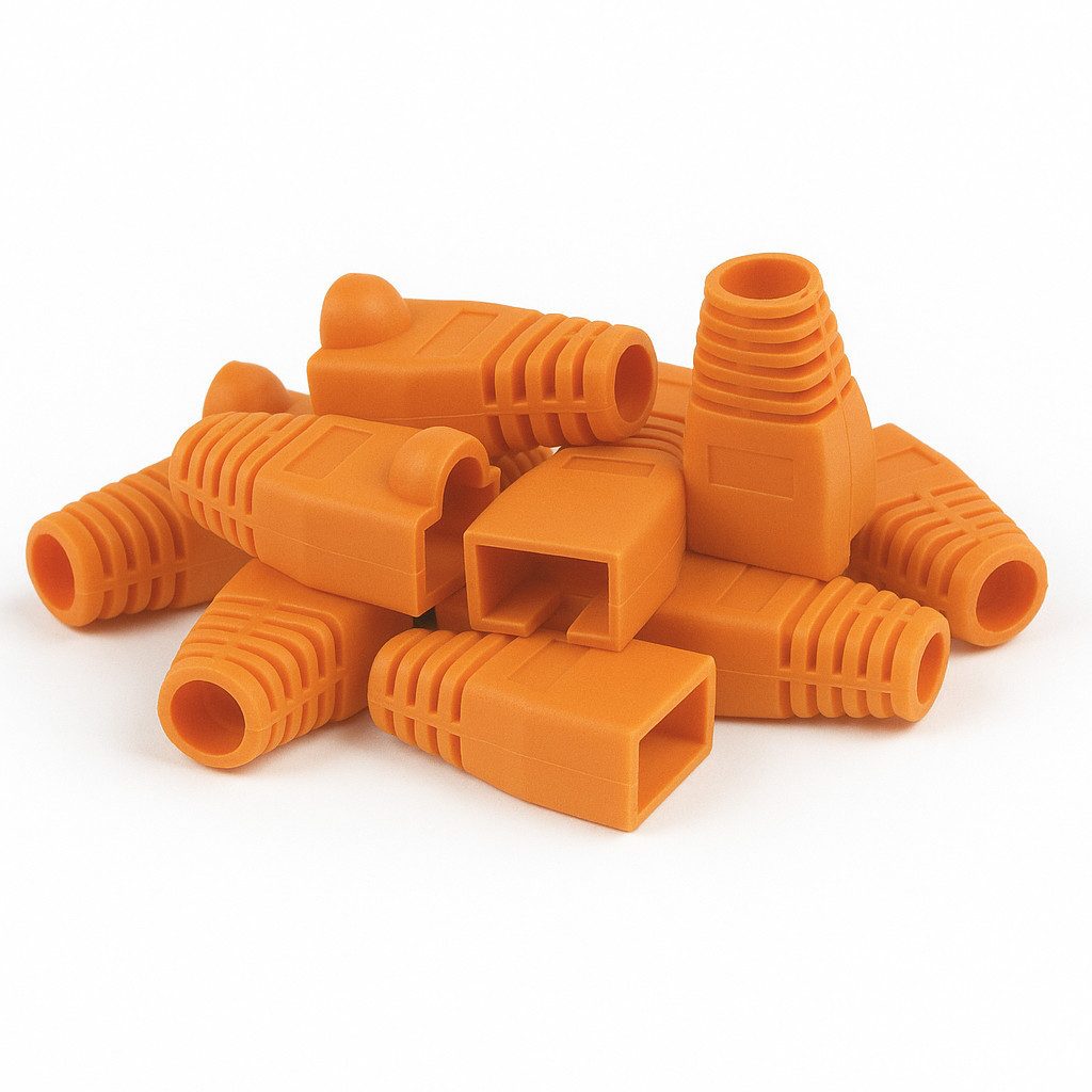 Danicom DANICOM RJ45 Tule Orange - 10 Stück Netzwerkkabel, RJ45, RJ45