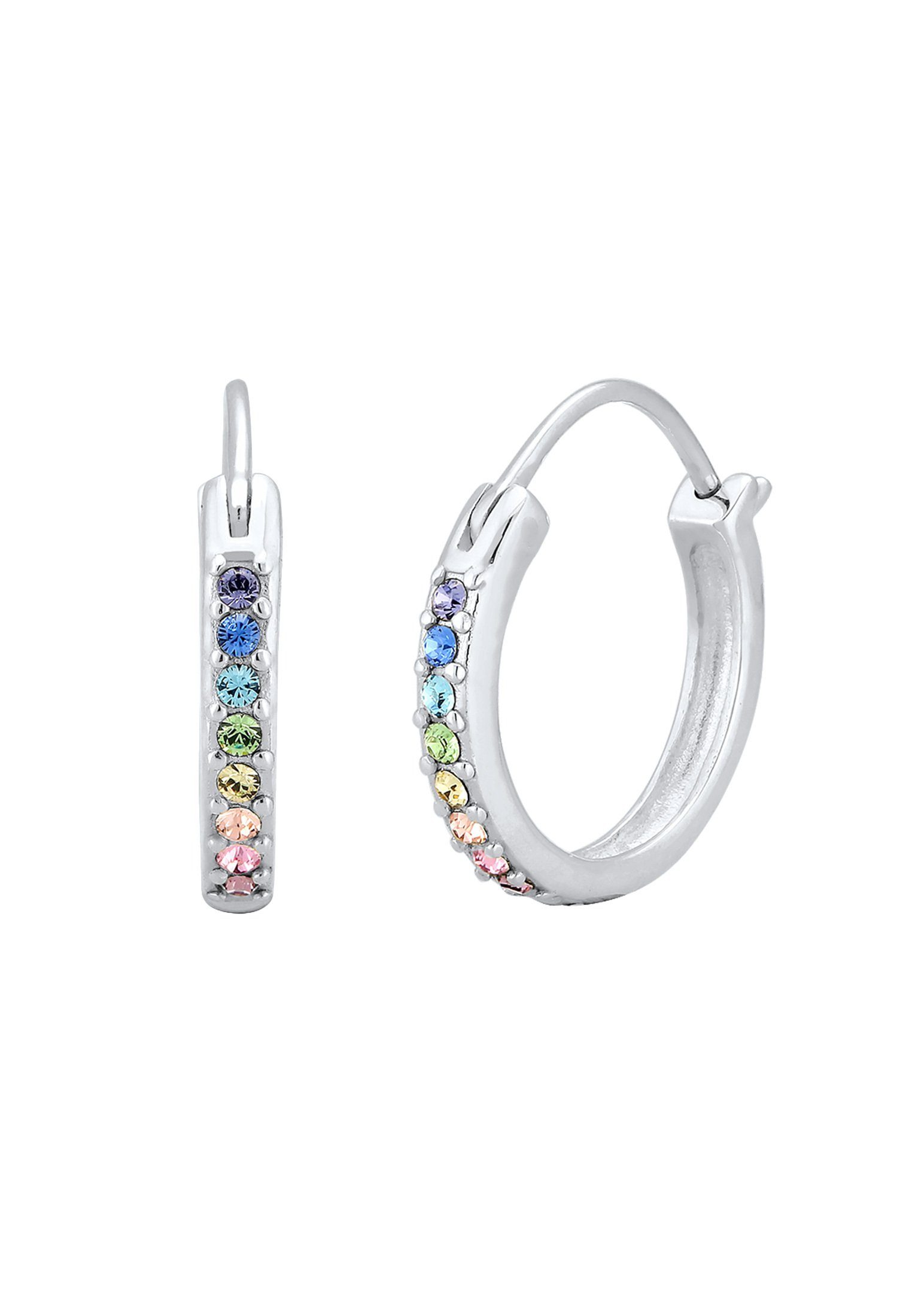 Elli Paar Creolen Creole Regenbogen 925 Sterling Silber, mit Kristallen von günstig online kaufen