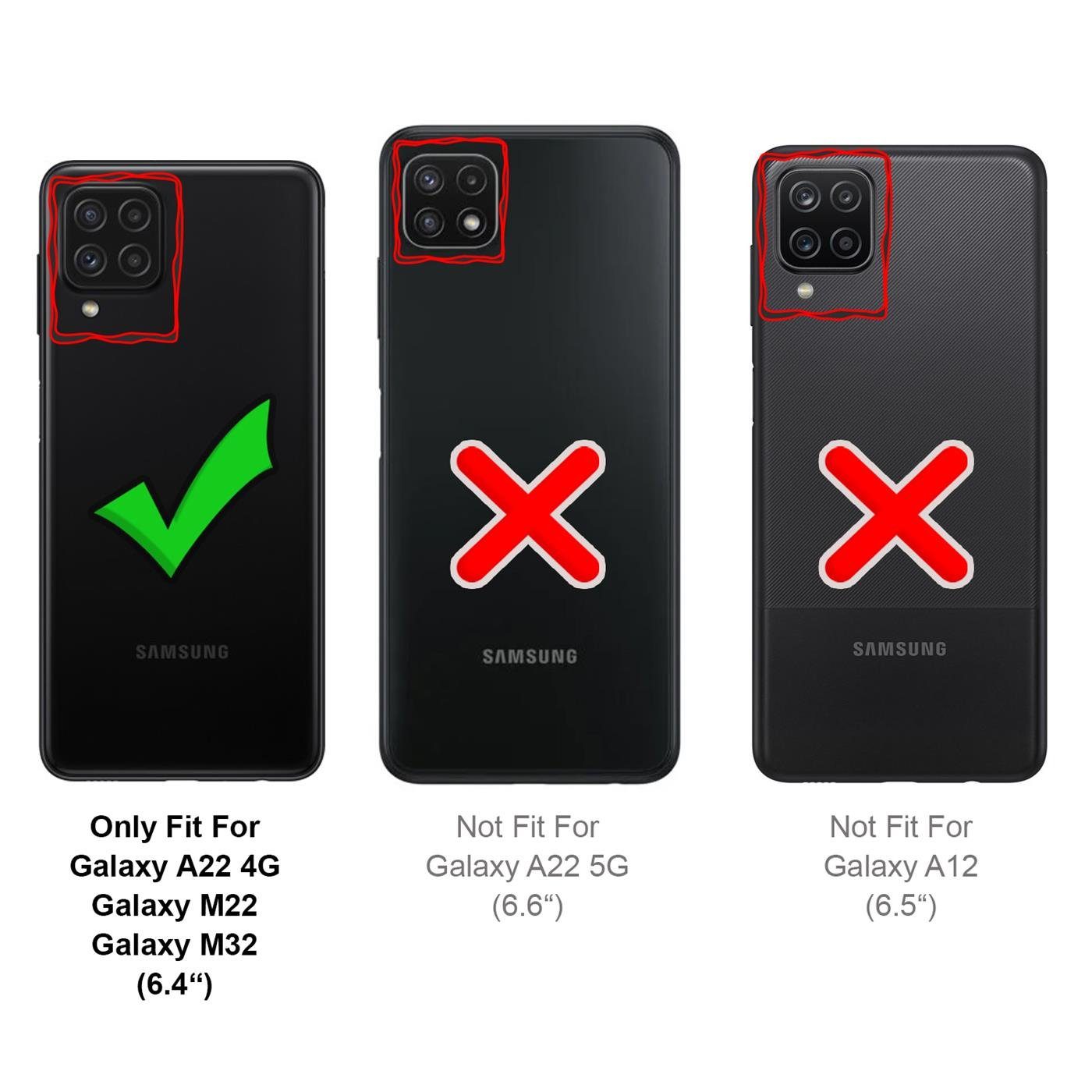 CoolGadget Handyhülle Magnet Case Handy Tasche für Samsung Galaxy M32 6,4 Zoll, Hülle Klapphülle Slim Flip Cover für Samsung M32 Schutzhülle