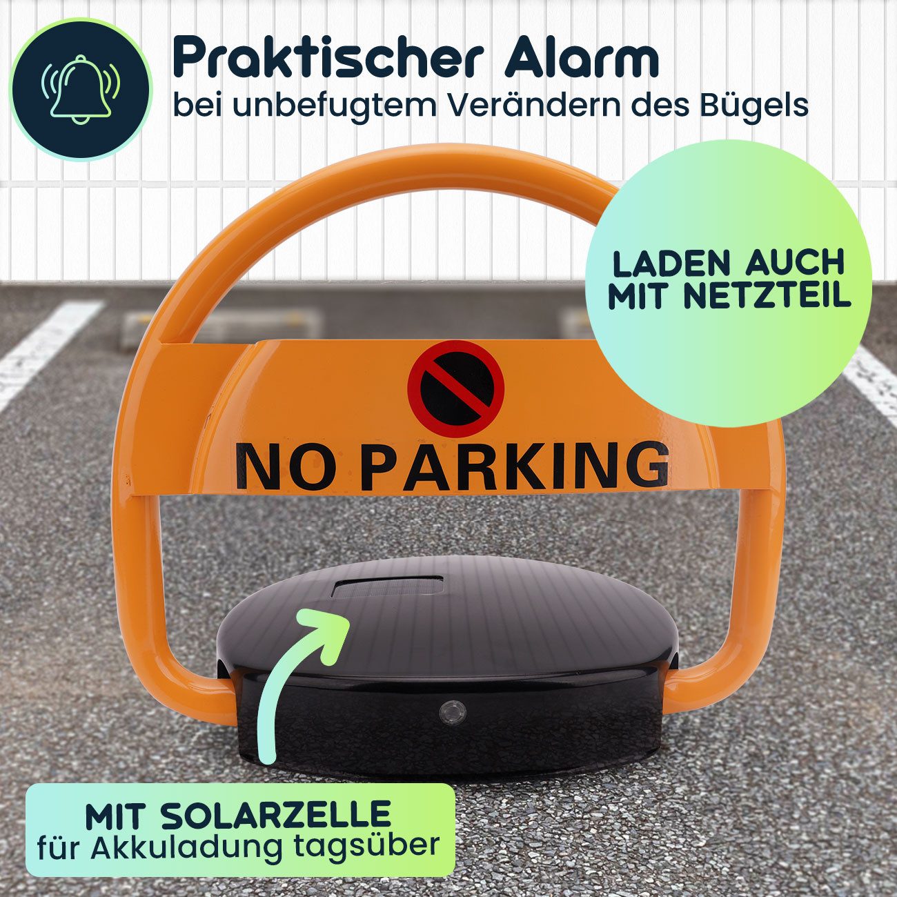 Casativo Absperrpfosten Robuste Solar-Parkplatzsperre: Automatisch mit Fernbedienung & Alarm