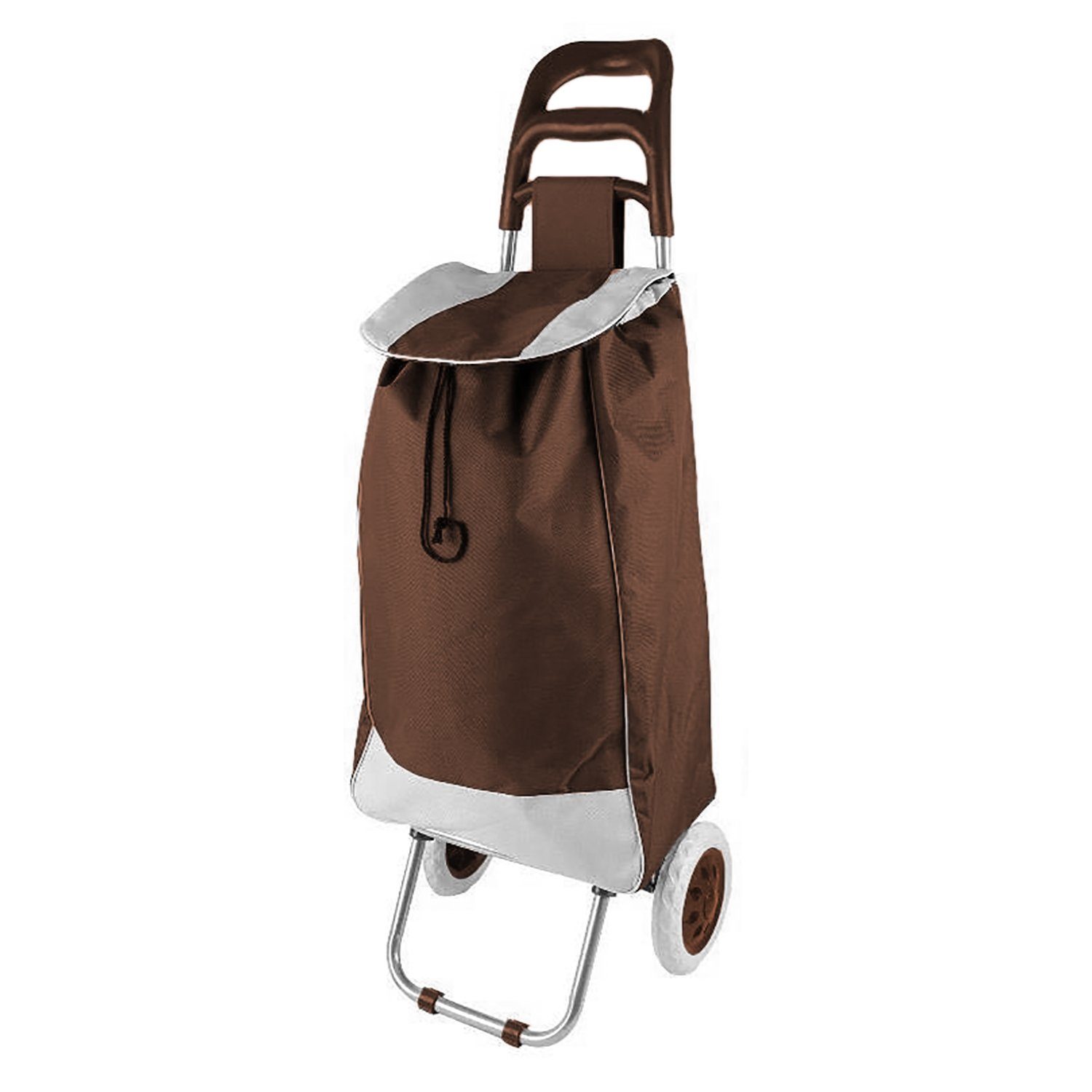 Mojawo Reisetasche Einkaufstrolley mit Rädern / klappbar Braun
