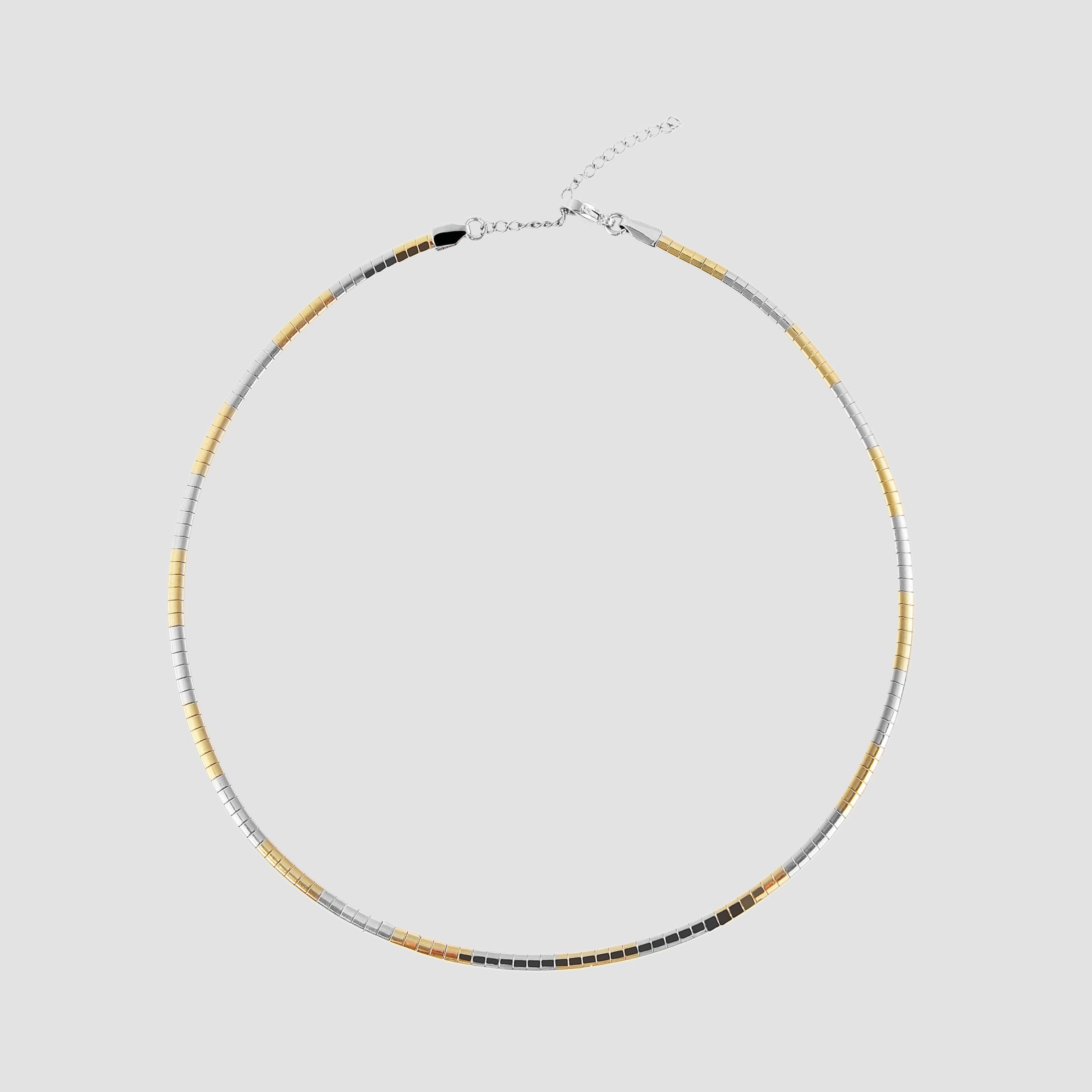 AKZENT Edelstahlkette Der silber- und goldfarbene Omegahalsreif der Marke A günstig online kaufen