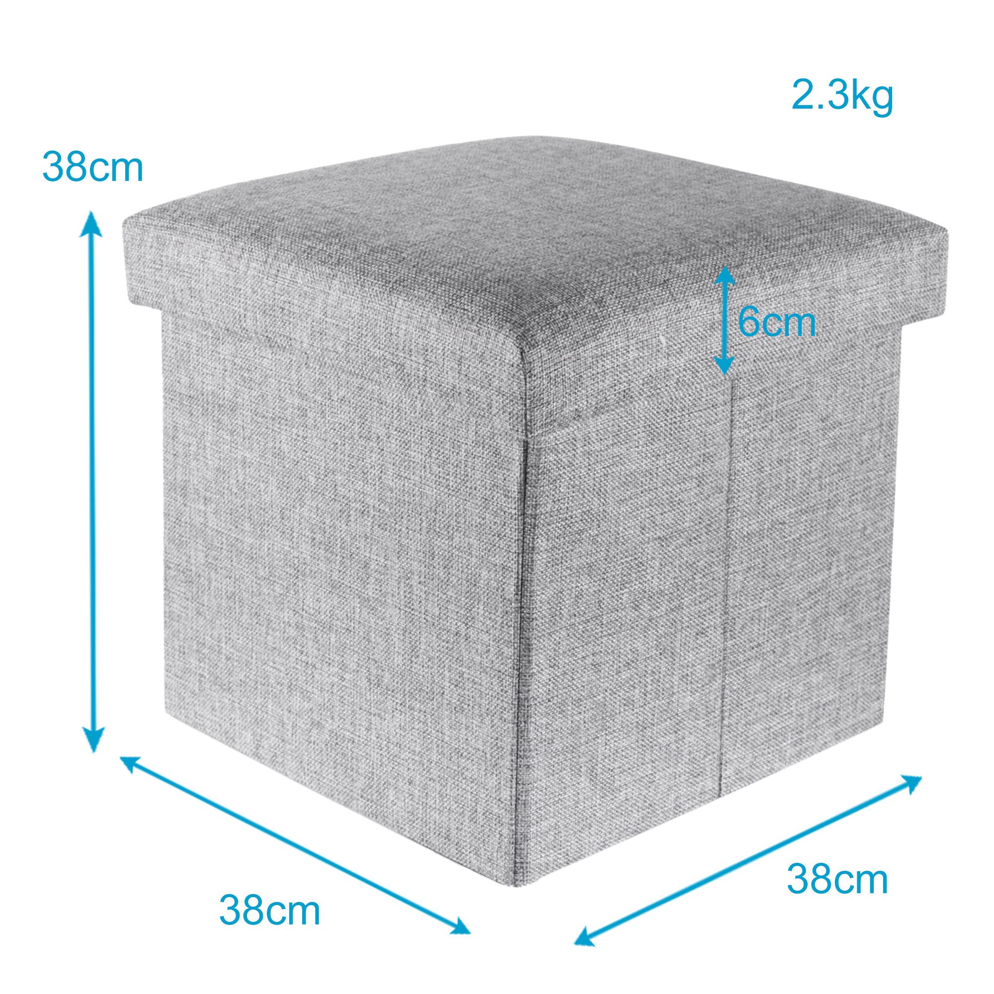 Intirilife Sitzhocker (Sitzwürfel mit Stauraum 38x38x38 günstig online kaufen