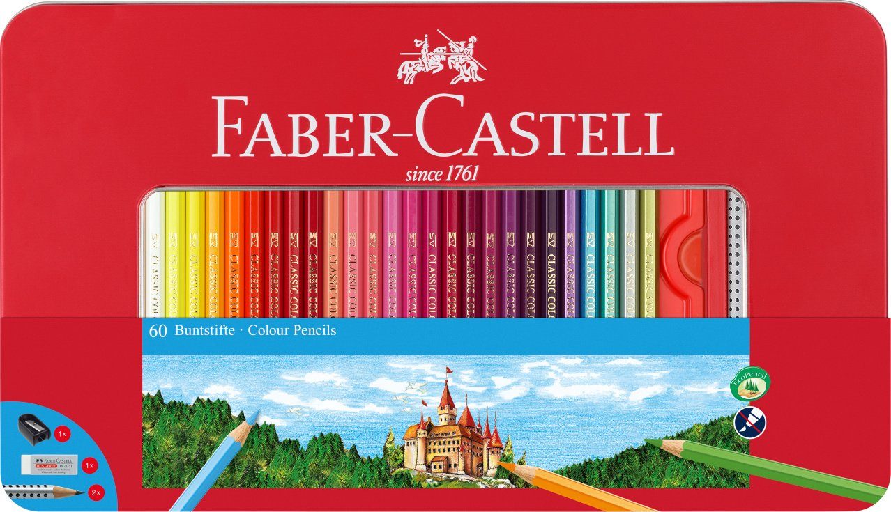 Faber-Castell Buntstift 60 Buntstifte CLASSIC farbsortiert