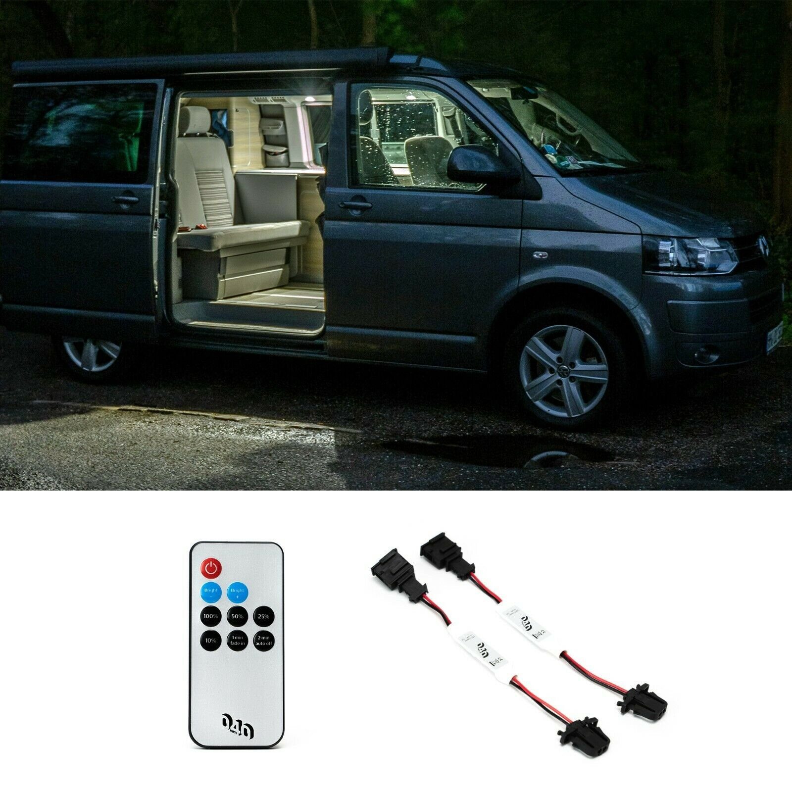 Halterung 040Parts LED Dimmer kompatibel mit VW T5, T6 California verwandelt einfache LEDs