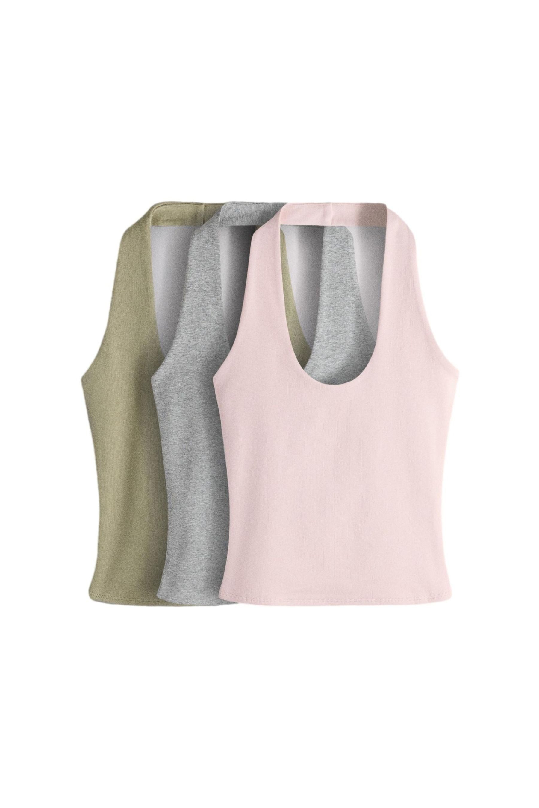 The Set Trägertop The Set Neckholder-Tops, 3er-Pack (3-tlg)