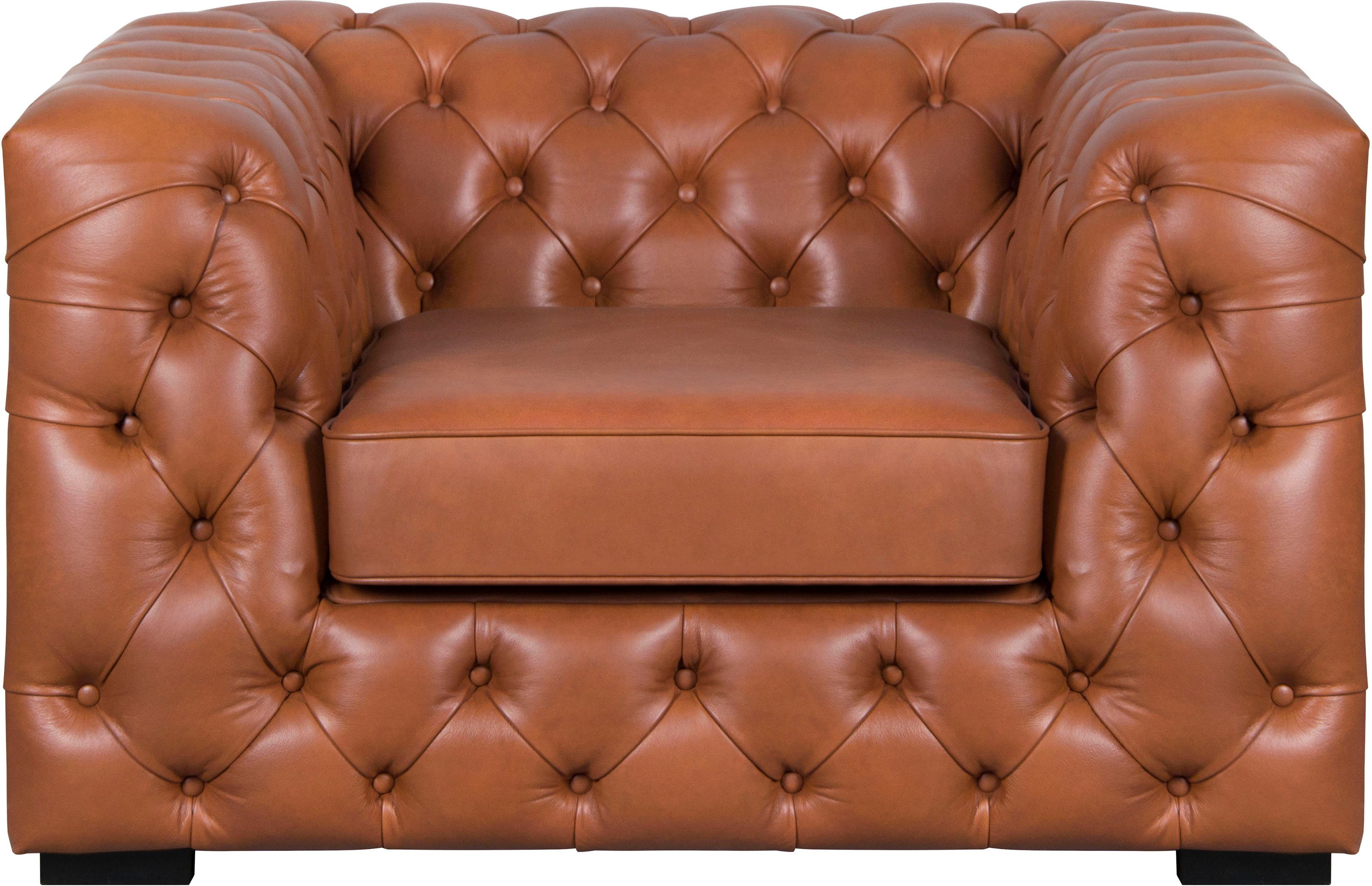 Guido Maria Kretschmer Home&Living Chesterfield-Sessel Kalina, mit klassischer Chesterfield-Knopfheftung, sehr hochwertige Qualität