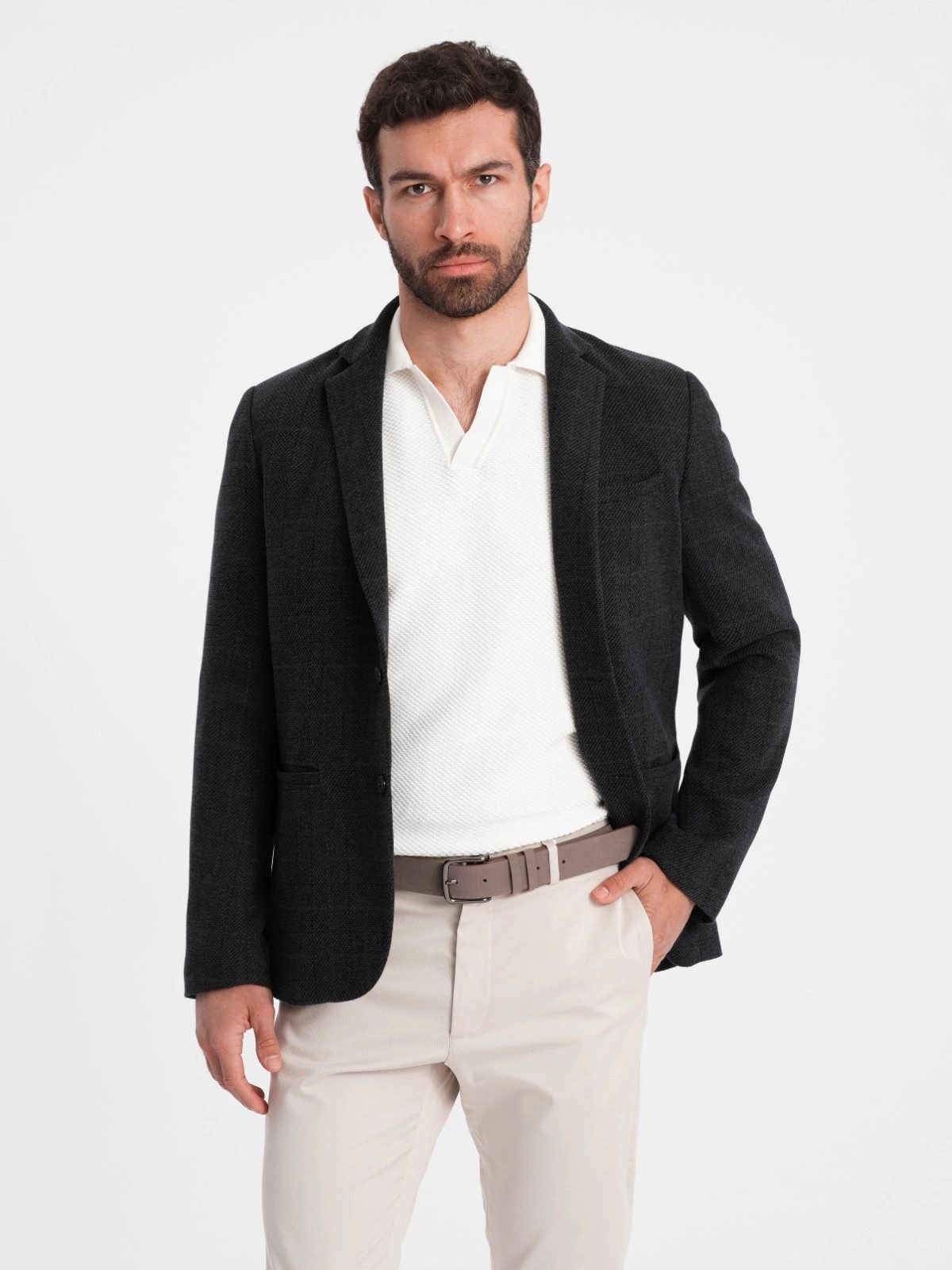 OMBRE Sakko Sakko aus feinem Karo-Jacquard günstig online kaufen