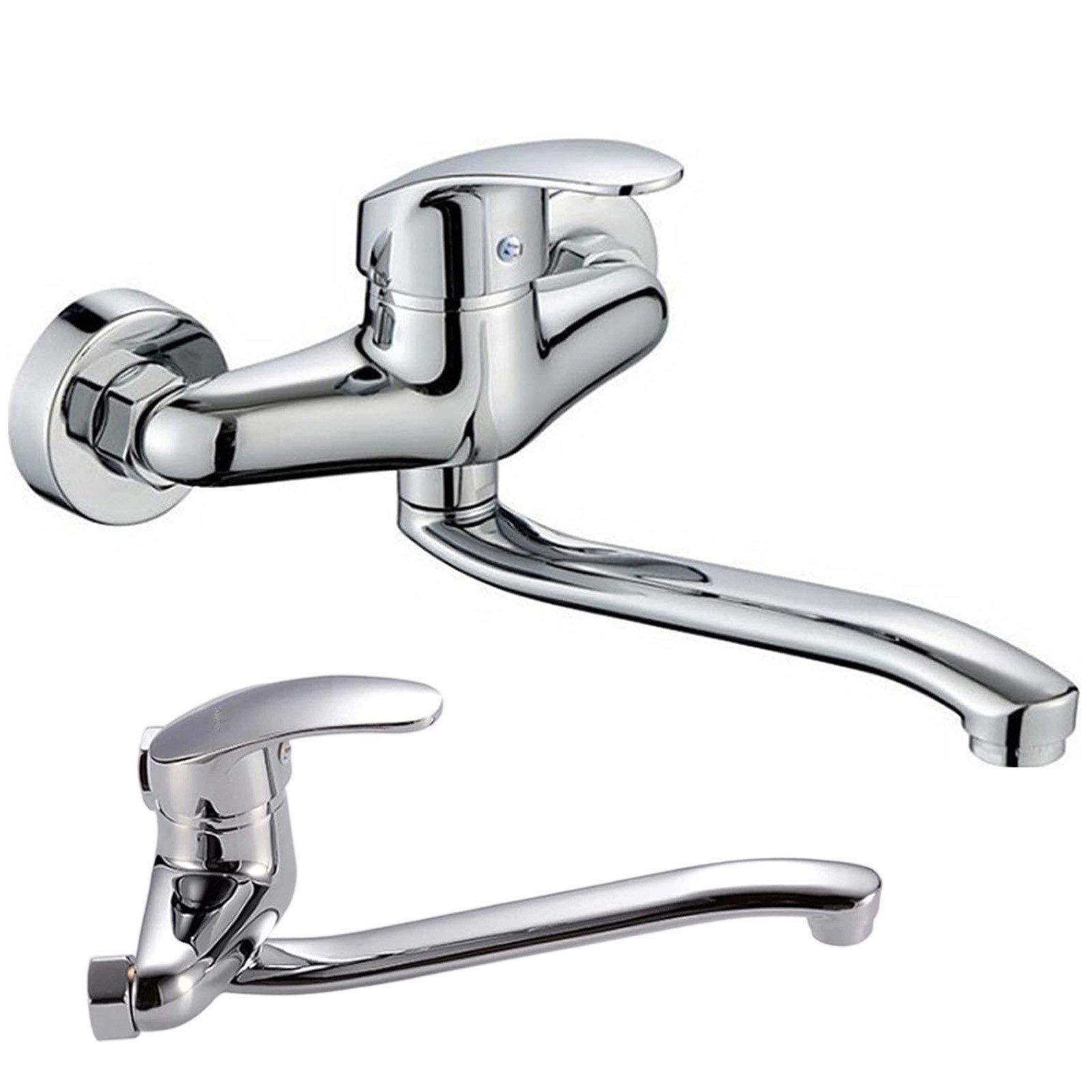 REDOM Spültischarmatur Küchenarmatur Wandmontage Wasserhahn 360° drehbar (2 günstig online kaufen