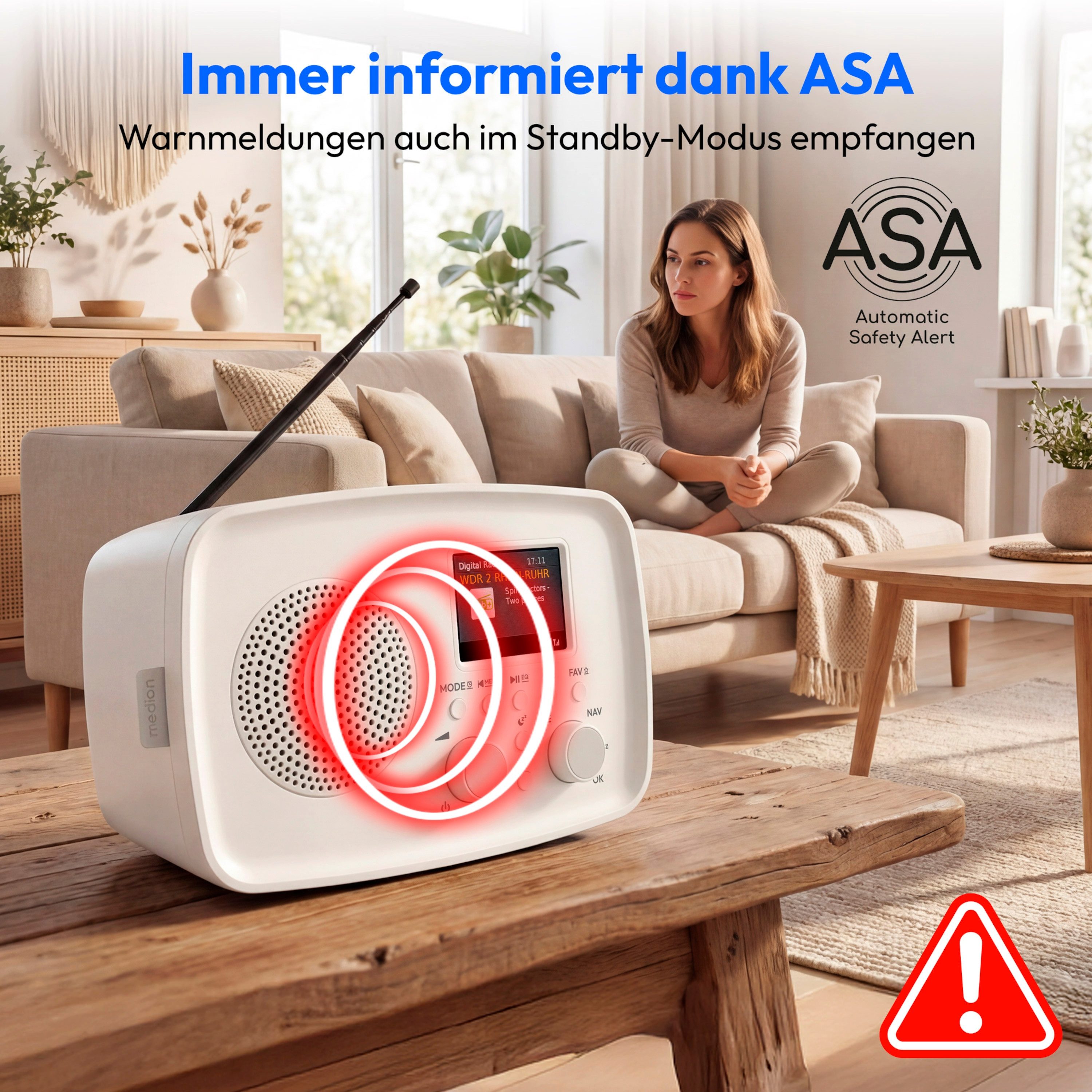 Medion® Audio-System MEDION LIFE DAB+ Radio DRE-1 (MD89288) (5 W, Bluetooth 5.3) – Bild 3 von 5