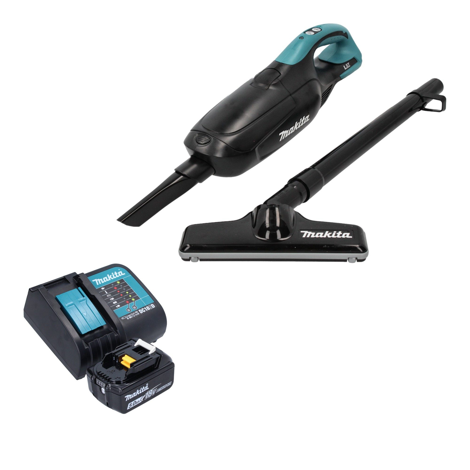 Staubabsauger DCL 182 ST1 B Akku Staubsauger 18V Schwarz + 1x Akku 5,0Ah + Ladegerät