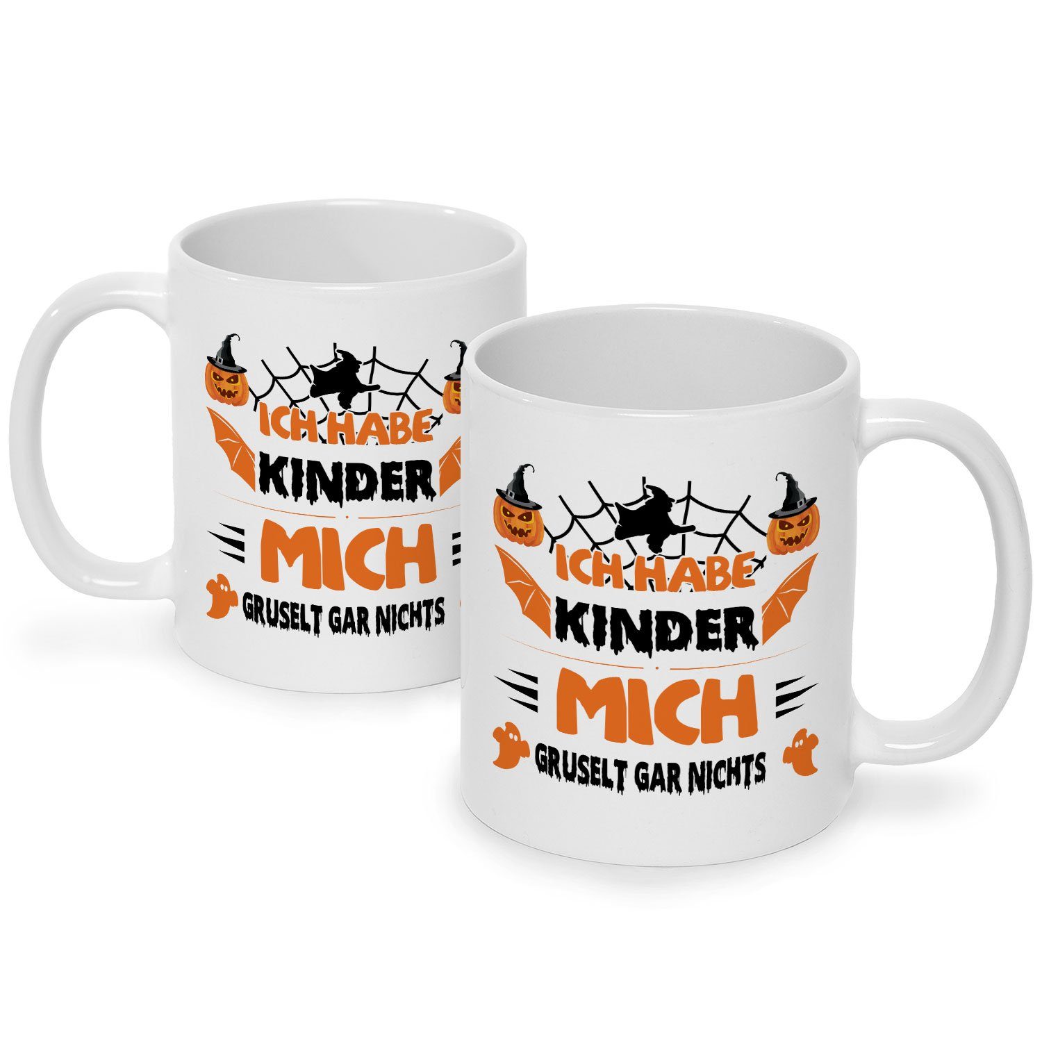 mit gar nichts - Kinder habe Tasse Ich GRAVURZEILE Weiß mich Spruch gruselt