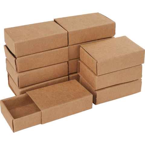 VBS Aufbewahrungsbox Streichholzschachteln (24 St), Kraftpapier, 12 Stück