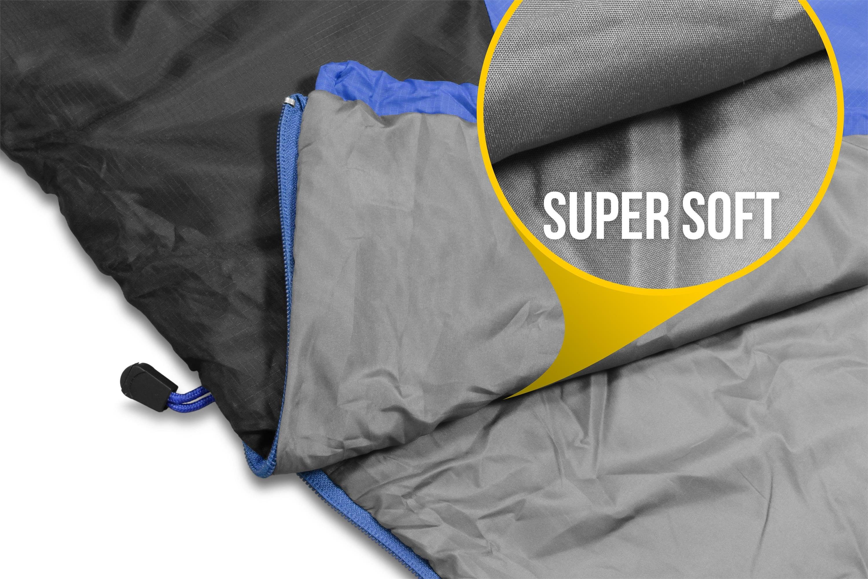 normani Deckenschlafsack Ultralight-Schlafsack (RV rechts) Runty, Ultraleicher, kompakter Einzelschlafsack mit 3D Microtech - 570 g – Bild 5 von 5