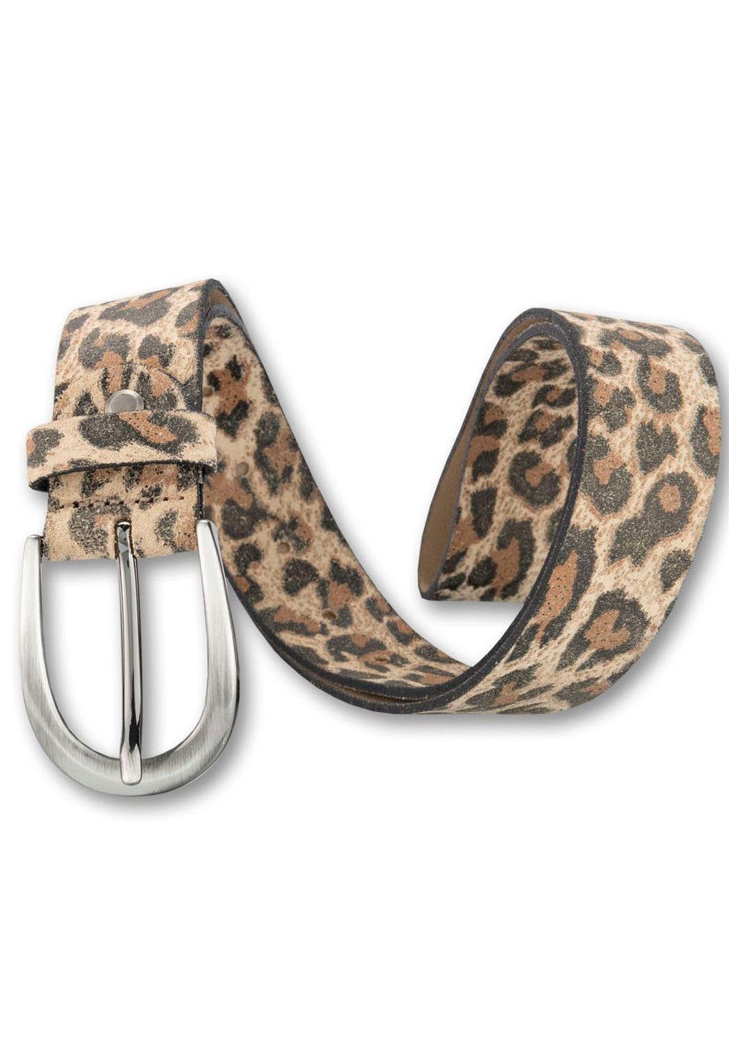BERND GÖTZ Ledergürtel mit Leopardenlook günstig online kaufen
