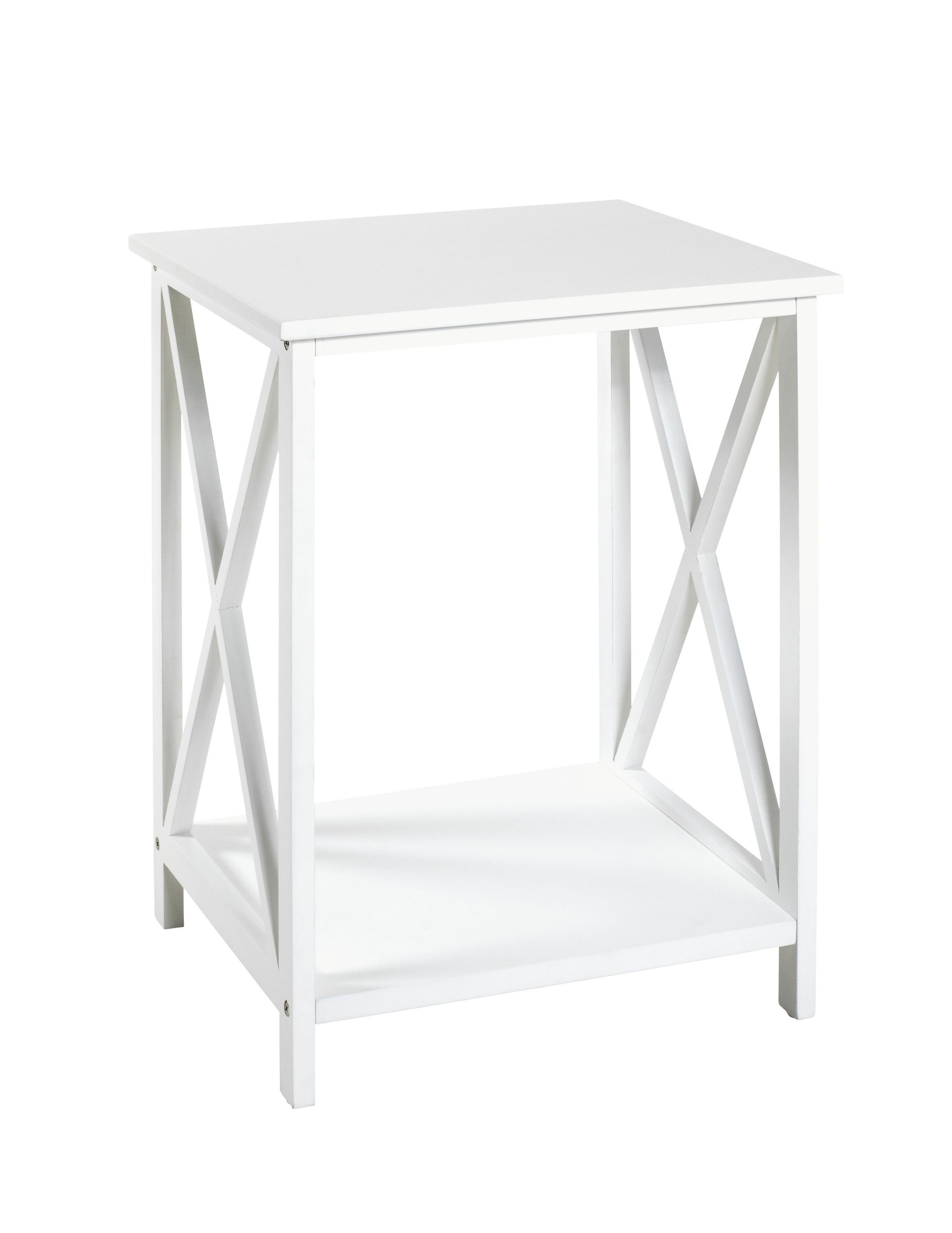 HAKU Beistelltisch Beistelltisch, HAKU Möbel Beistelltisch (BHT 44x60x40 cm) BHT 44x60x40 cm weiß