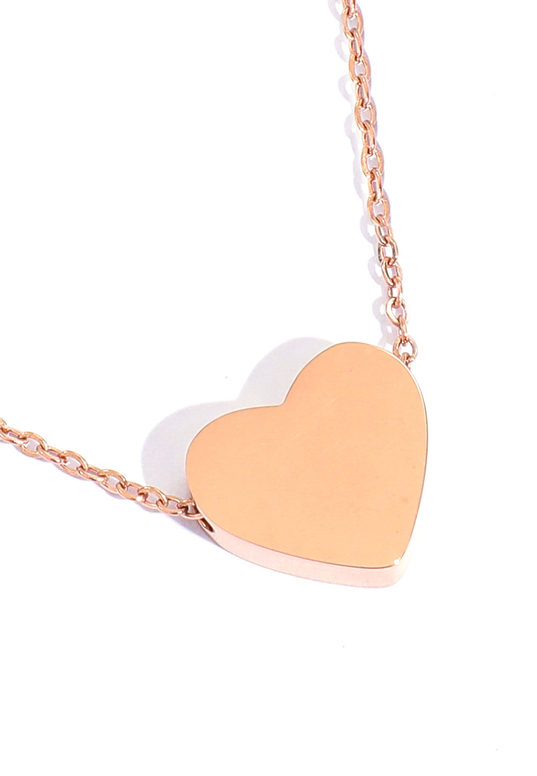 Edelstahlkette Edelstahl Schmuck Herz Halskette