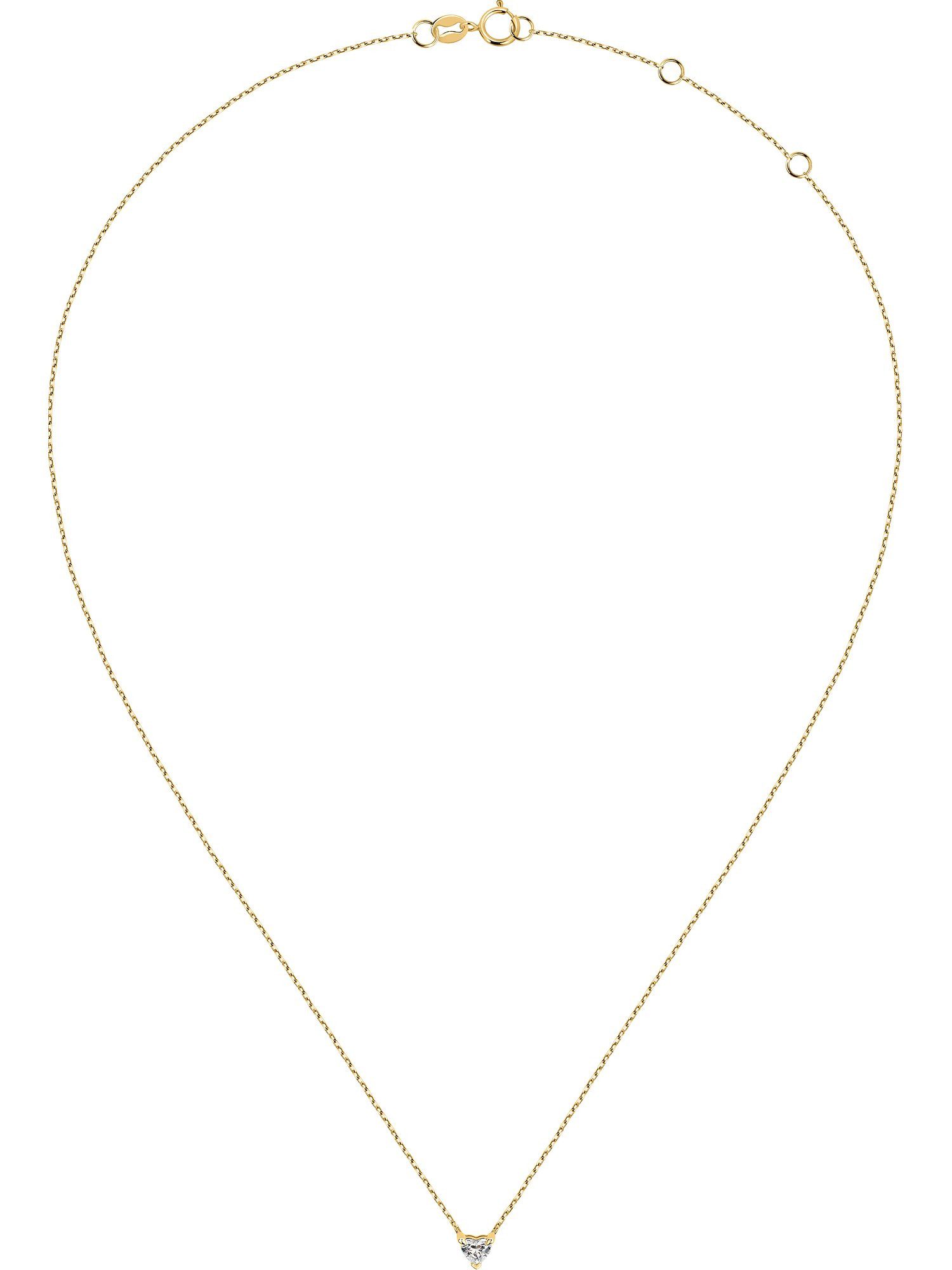 Live Diamond Goldkette Live Diamond Damen-Kette 1 Diamant, Lab Grown