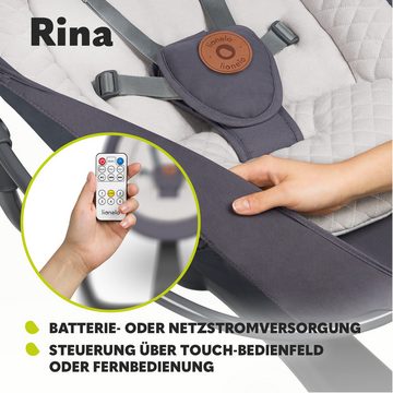 lionelo Babywippe RINA, 360° drehbarer Sitz2-in-1Schaukelsperre