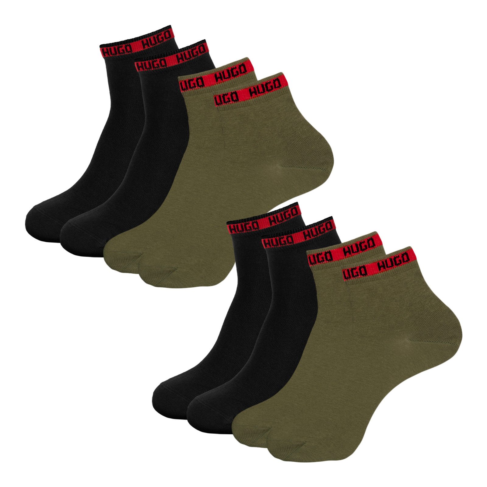 HUGO Kurzsocken SH Tape CC (4-Paar) mit Logo-Detail günstig online kaufen