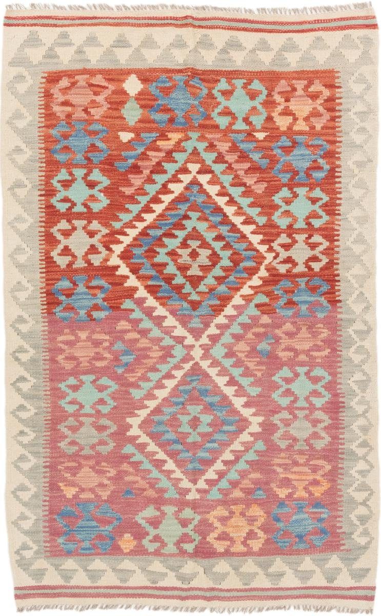 Orientteppich Kelim Afghan 101x160 Handgewebter Orientteppich, Nain Trading, rechteckig, Höhe: 3 mm | Kurzflor-Teppiche