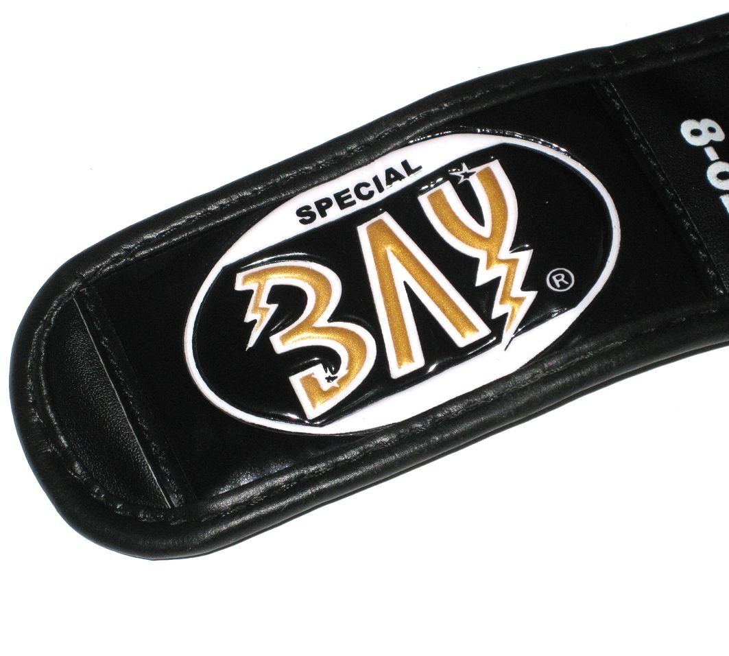 BAY-Sports Boxhandschuhe Black Or Black Box-Handschuhe schwarz Boxen Kickboxen Thai Boxen, Edles, vollständig schwarzes Design, Matt / Glänzend