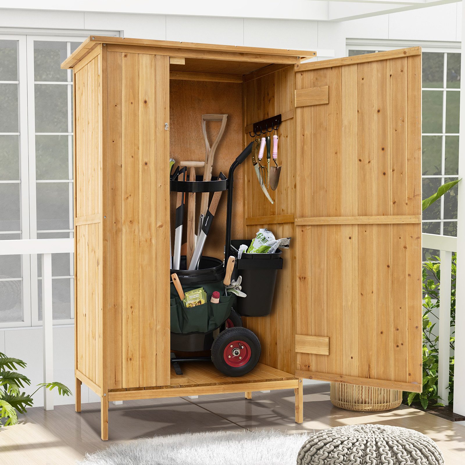 COSTWAY Geräteschrank (1-St) Geräteschuppen, Gerätehaus, mit günstig online kaufen