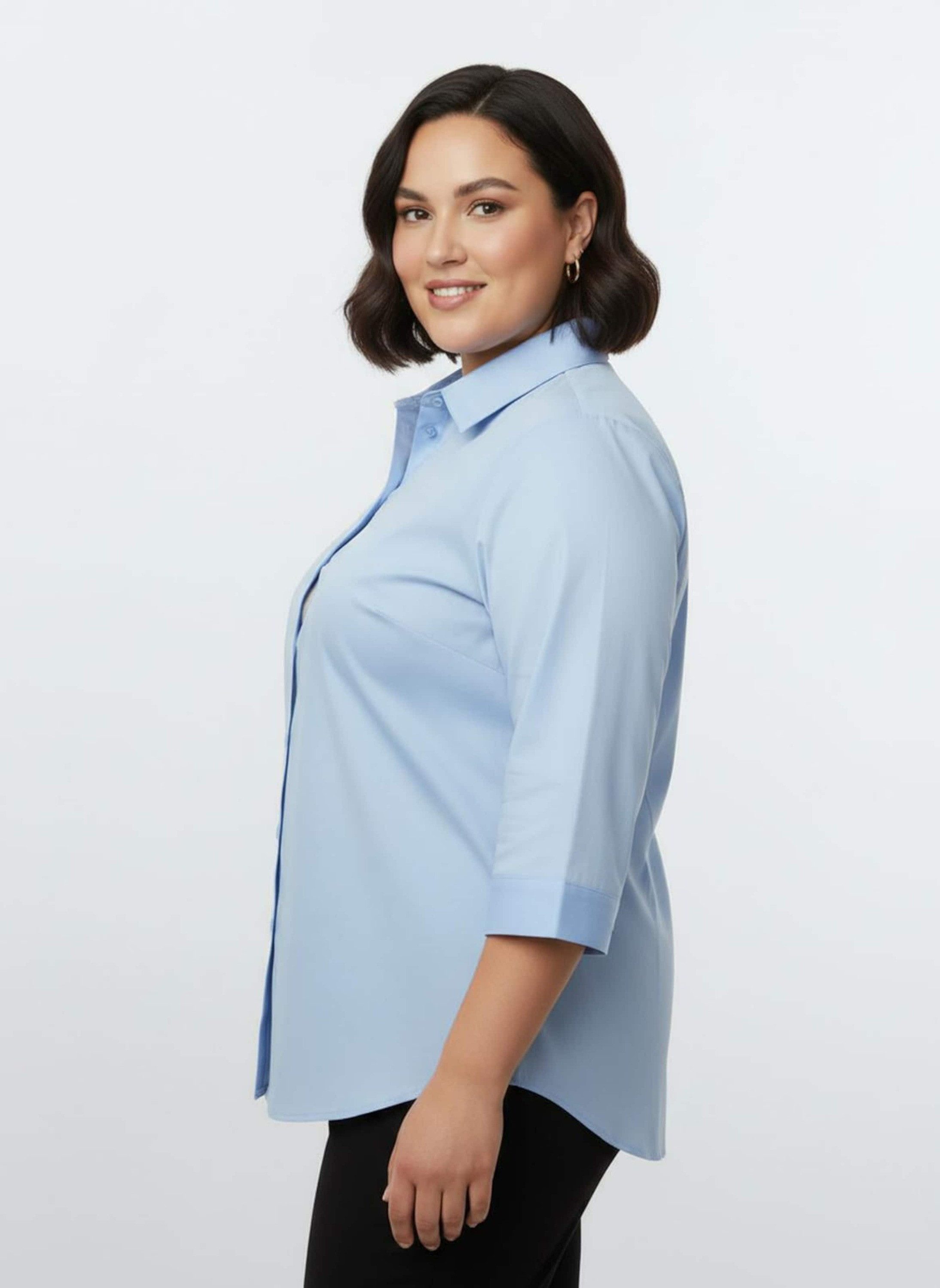 Sieh an! Klassische Bluse Bluse 3/4-Arm