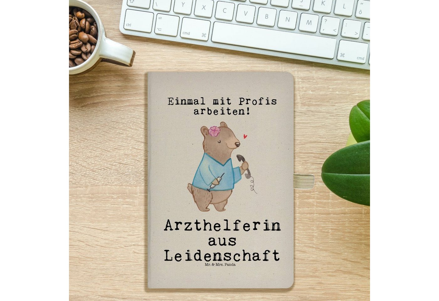 Thumbnail - Mr. & Mrs. Panda Notizbuch Arzthelferin Leidenschaft - Transparent - Geschenk, Notizen, Journal, Mr. & Mrs. Panda, Umwel...