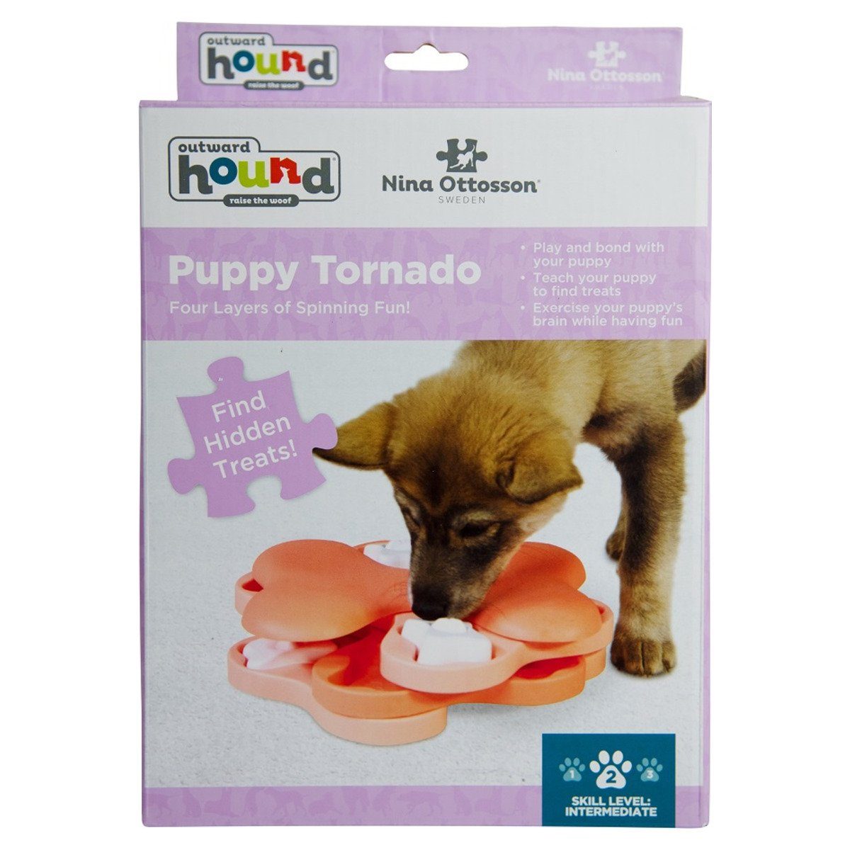 Nina Ottosson Tier-Intelligenzspielzeug Puppy Tornado pink