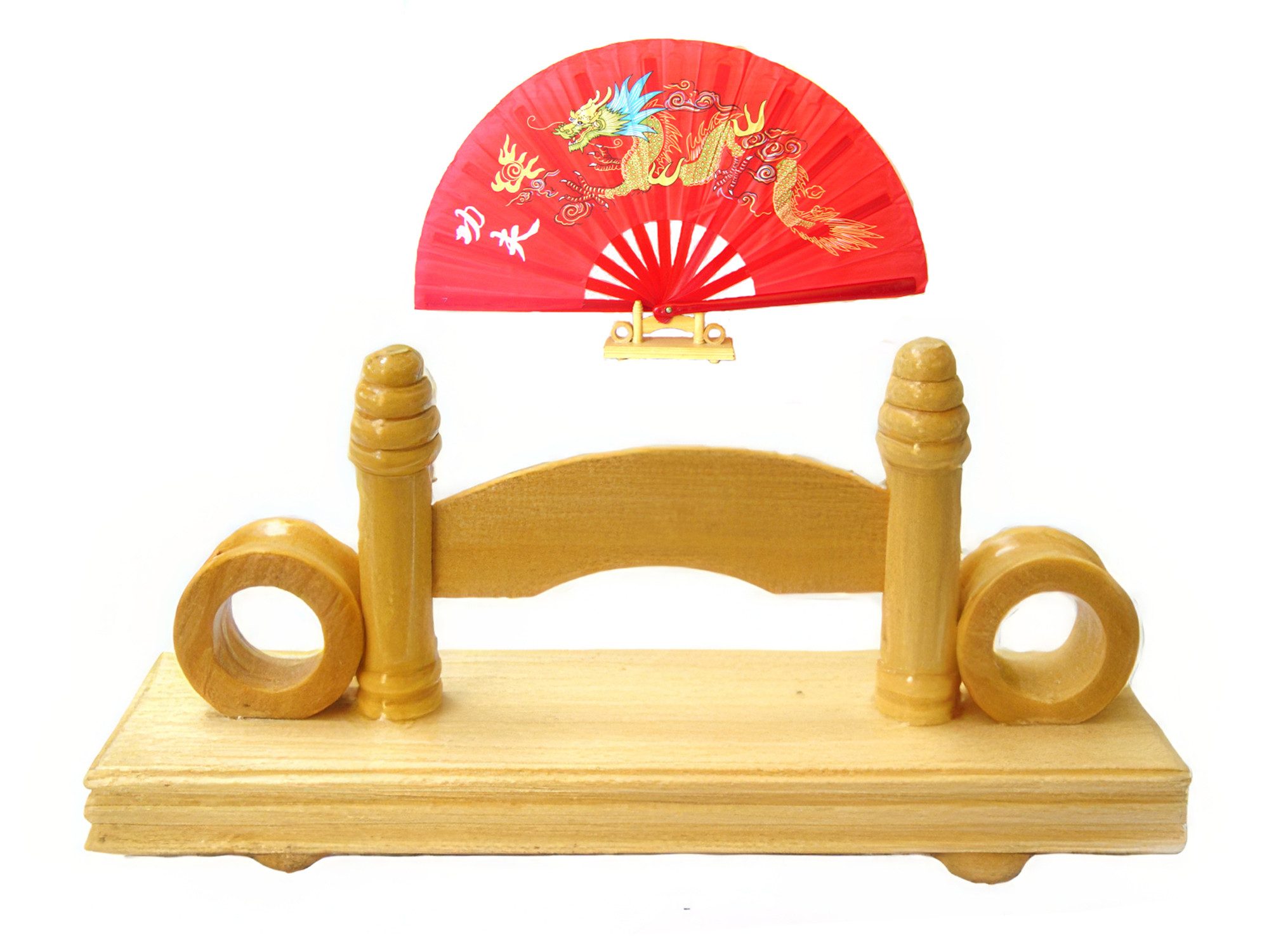 Yudu Handfächer Fächerständer Tischständer Präsentationsständer aus Bambus