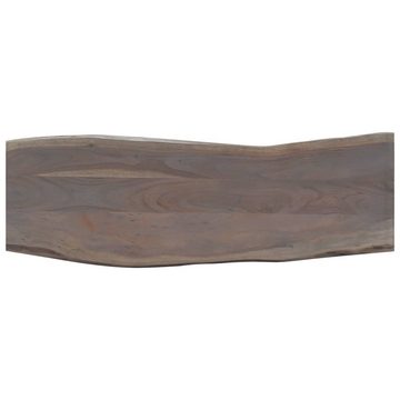 furnicato Beistelltisch Konsolentisch Grau 115 x 35 x 76 cm Massivholz Akazie und Eisen (1-St)