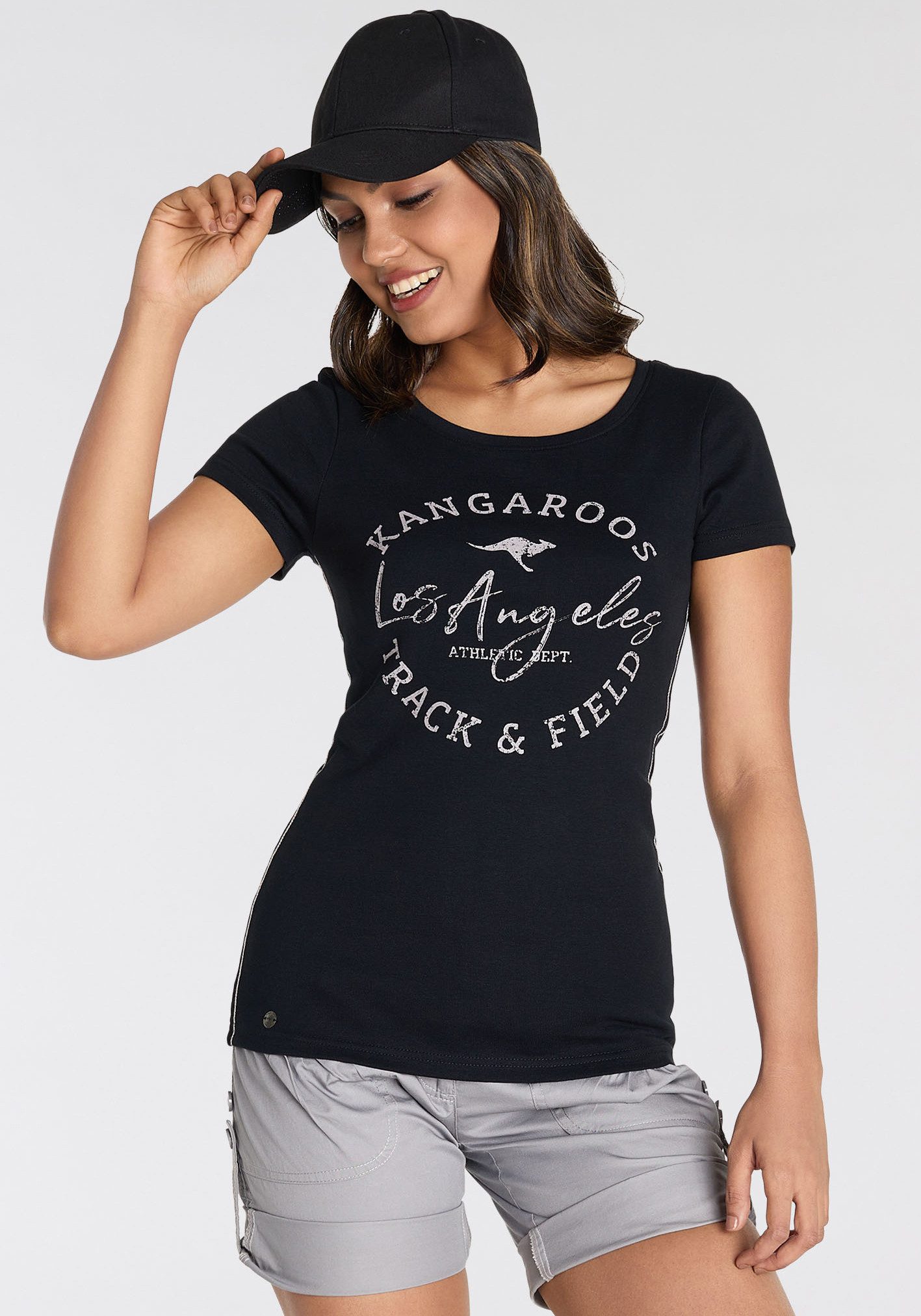 KangaROOS Print-Shirt sehr figurbetonter Schnitt, Print, günstig online kaufen