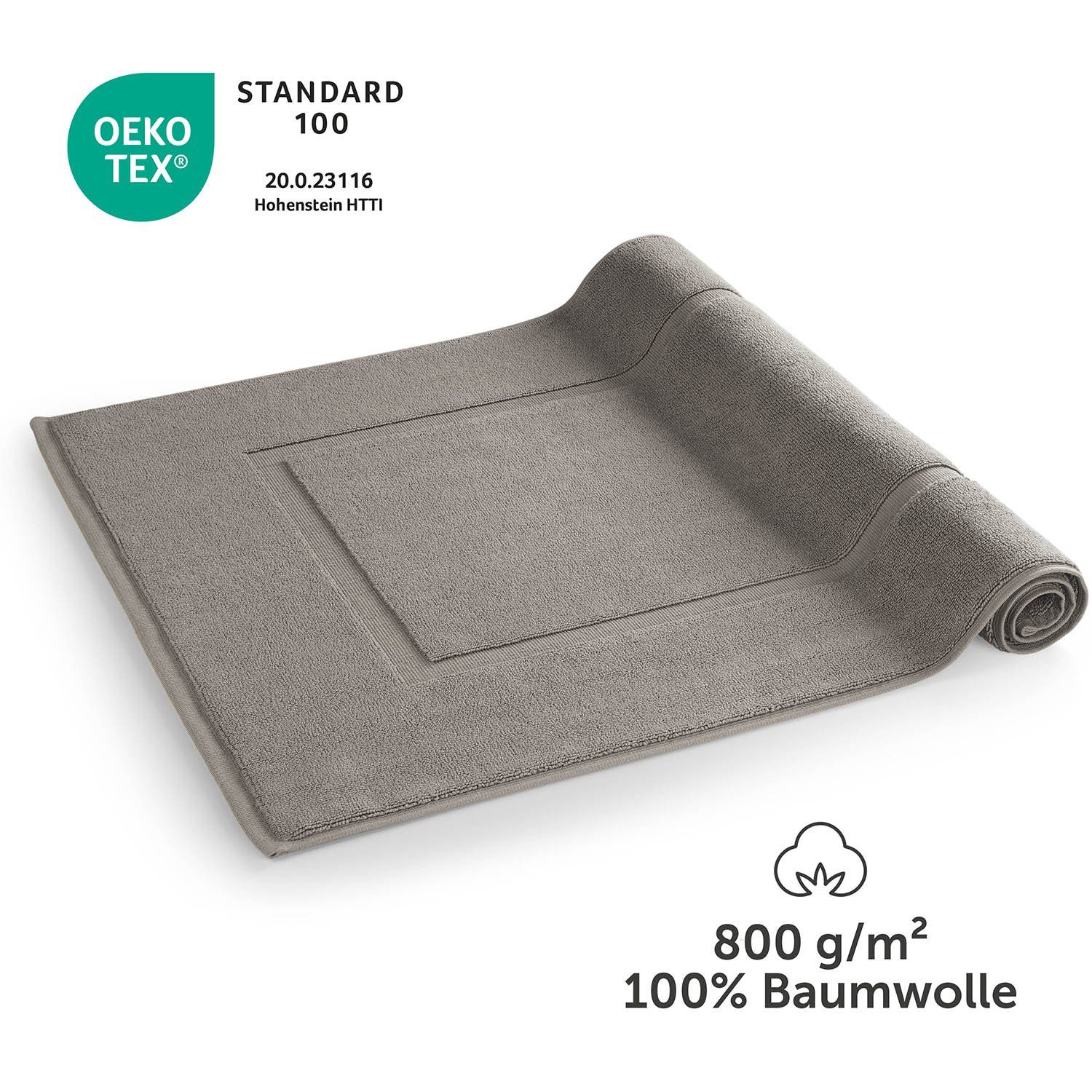 Blumtal Badematte Premium Badezimmerteppich Terry - schnell trocknend & strapazierfähig, Oeko-Tex zertifiziert, 100% Baumwolle, 50x80 cm, Baumwolle, Rechteckig, – Bild 3 von 5