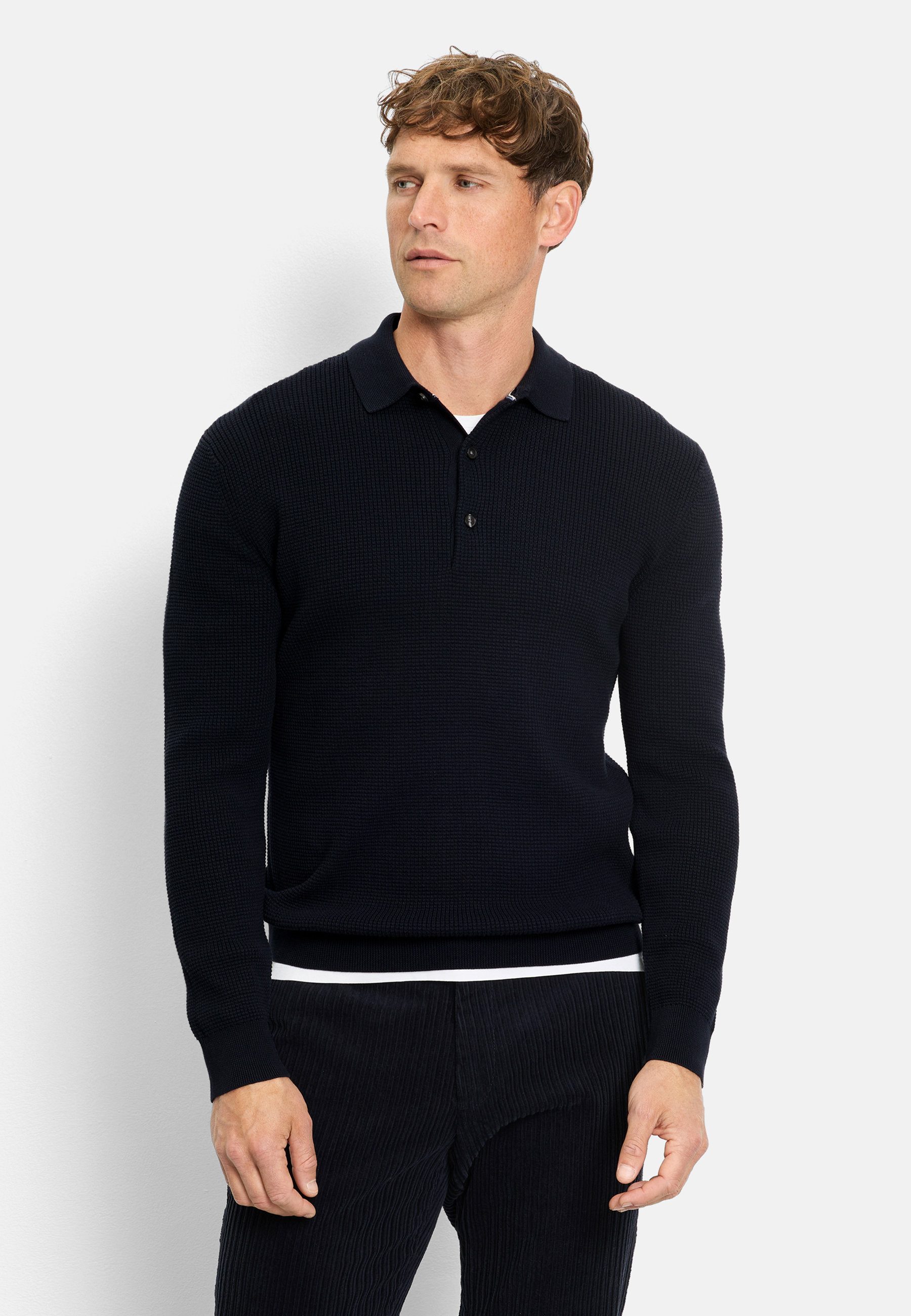 OLYMP Langarm-Poloshirt OLYMP Casual Strick, Polo langarm