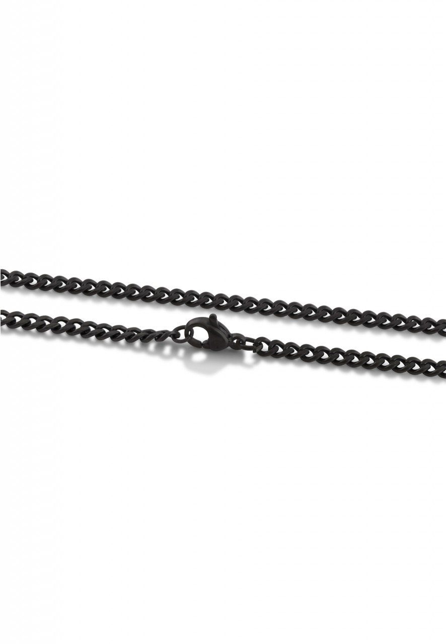 Akitsune Edelstahlkette Fibra Kette Mattschwarz - 70cm - 3mm 70 cm // 27.56 In