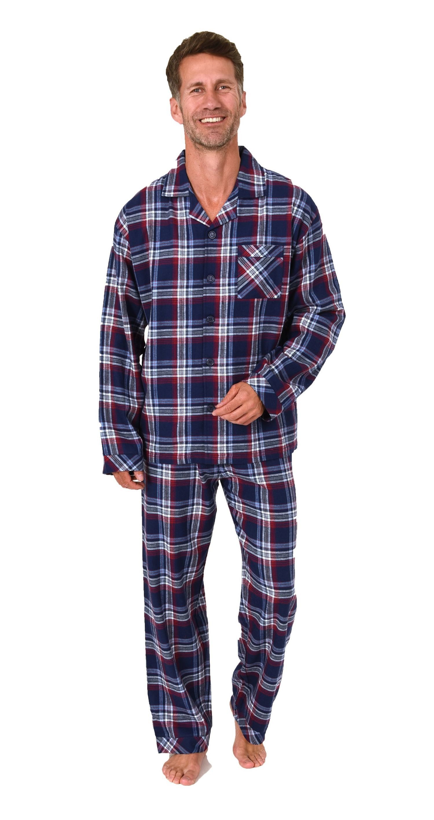 Normann Pyjama Normann Herren Flanell Schlafanzug Pyjama - auch in Übergröße