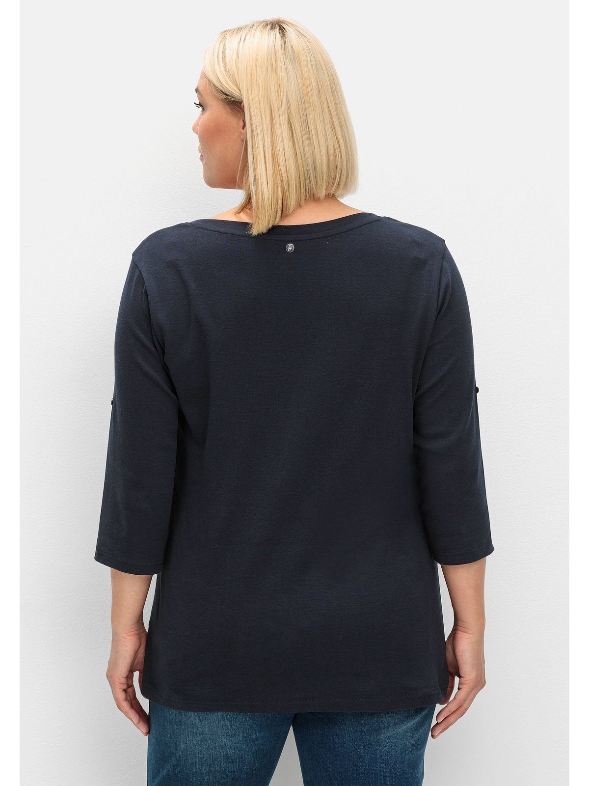 Sheego 3/4-Arm-Shirt Große Größen aus reiner günstig online kaufen